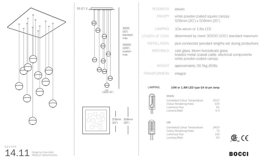 bocci 14.11 eleven pendant chandelier – thumbnail image #6