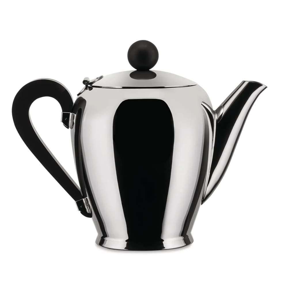 bombe coffee pot / stainless steel & bakelite