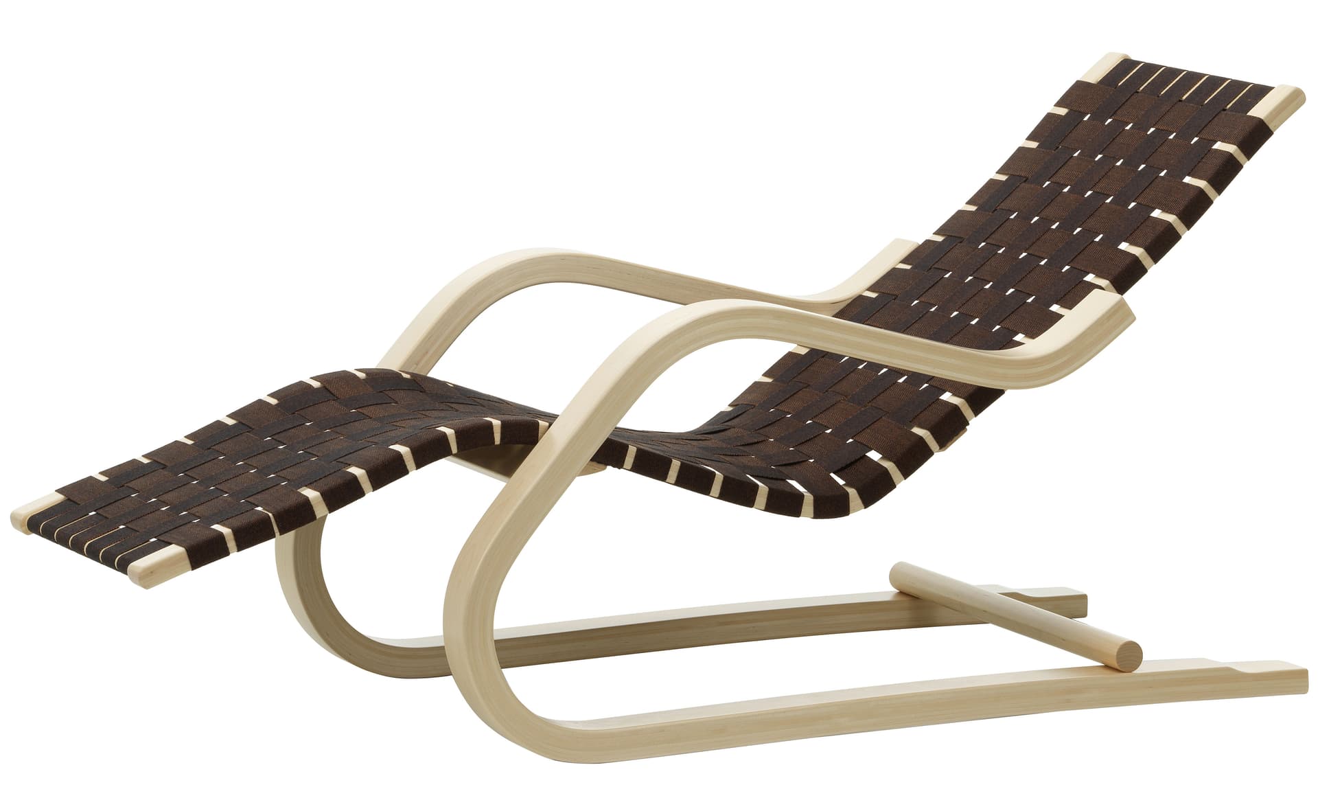 Lounge Chair 43 / black/brown webbing 
