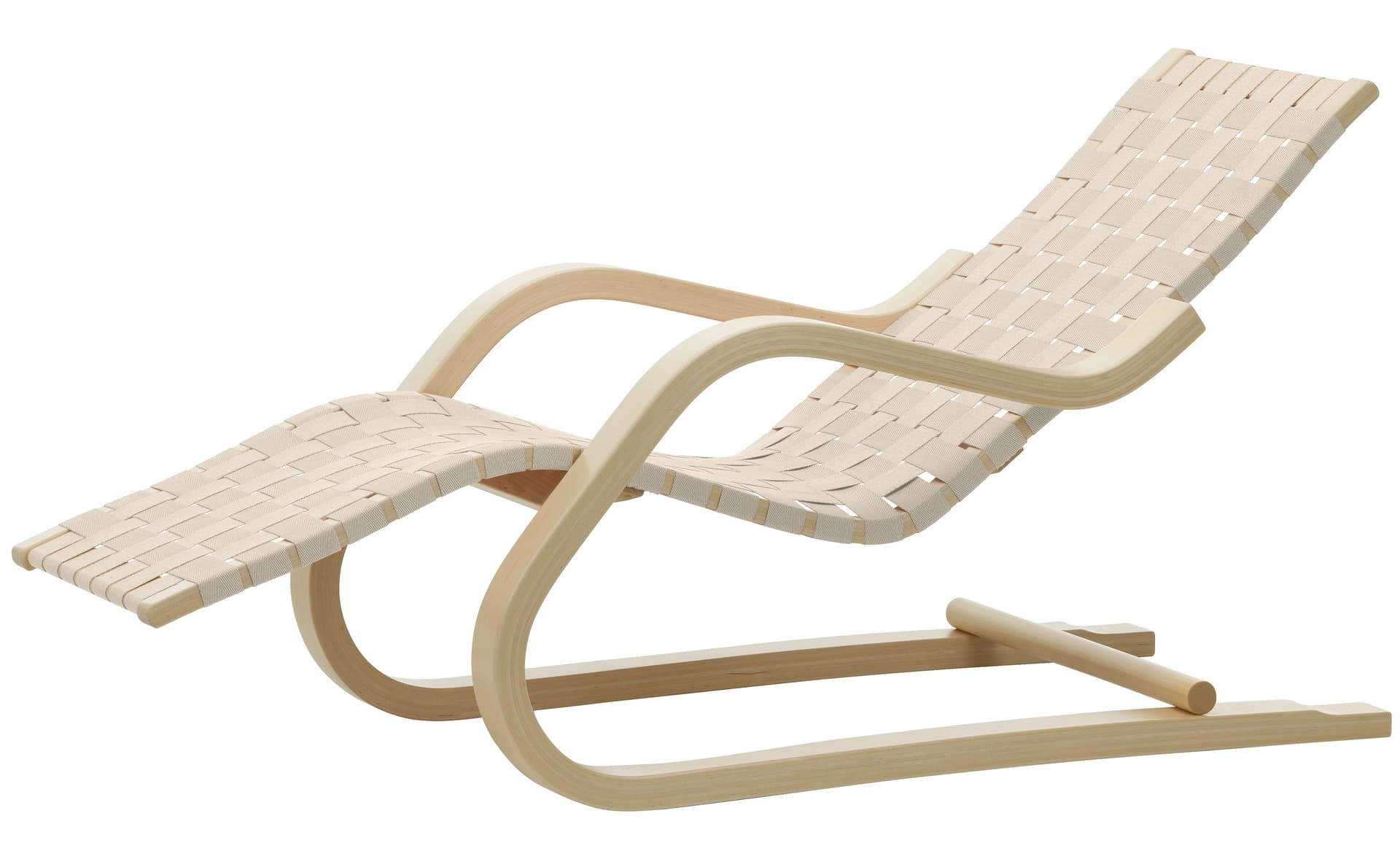 Lounge Chair 43 / natural/white webbing 