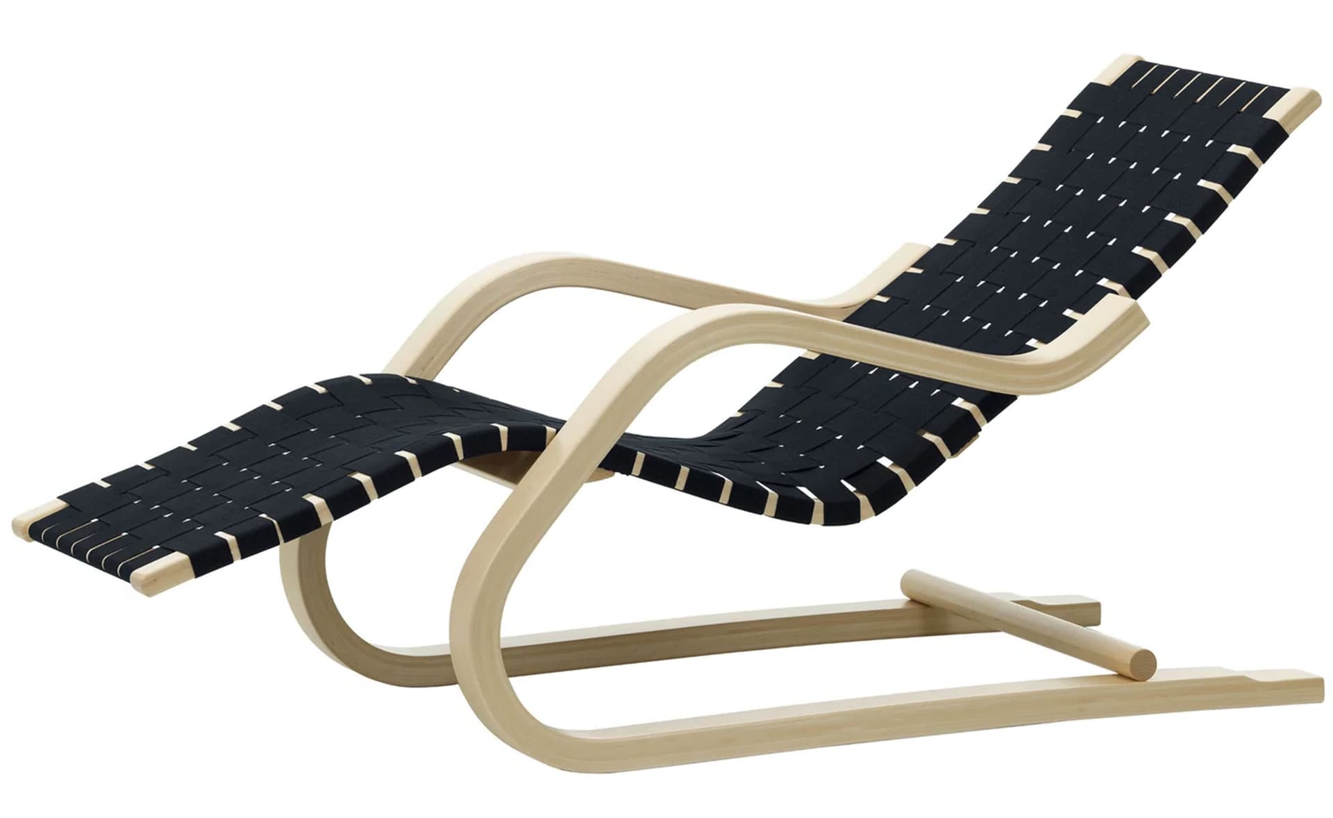 Lounge Chair 43 / black/blue webbing 