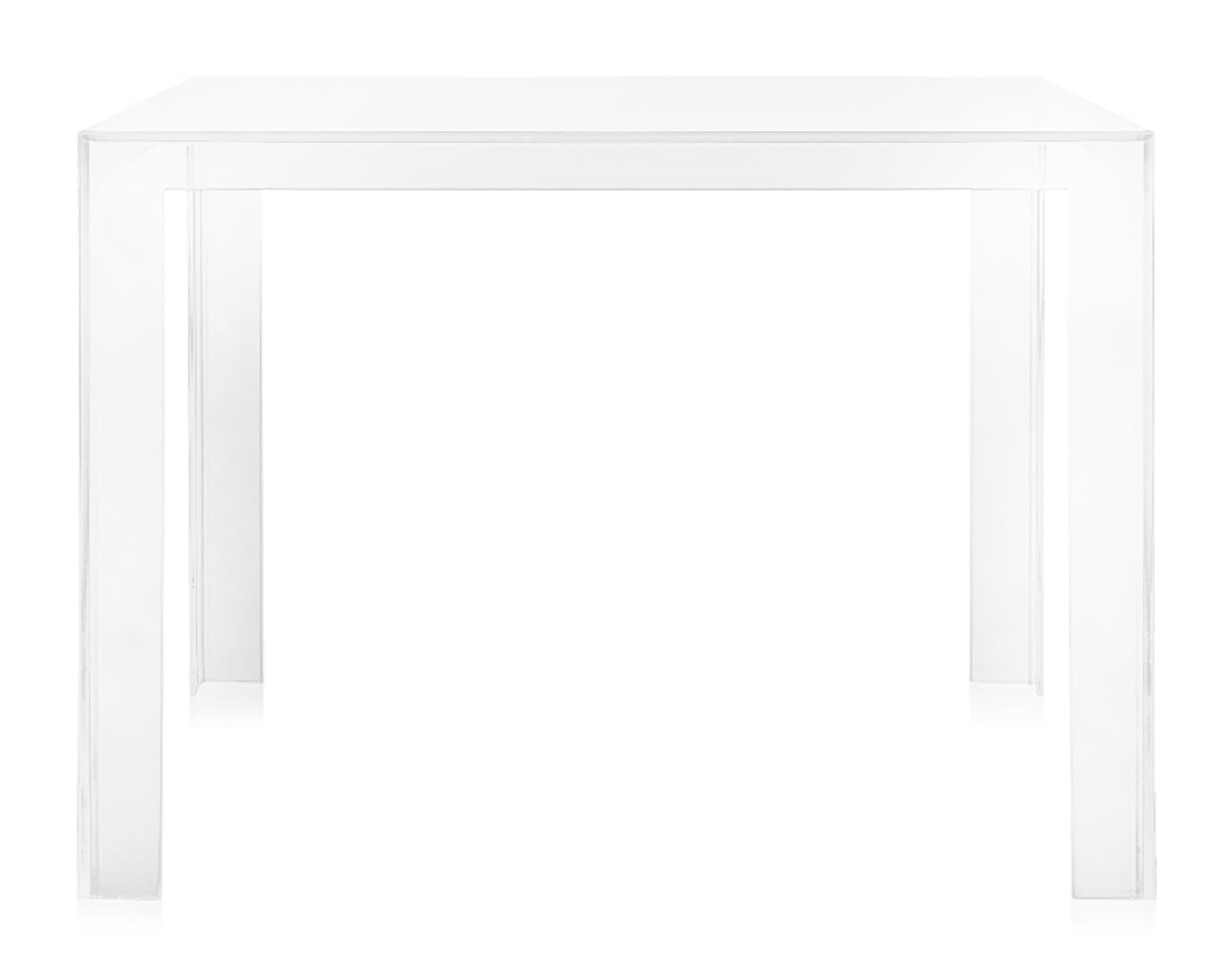 invisible table / square / high / 28.3" h / transparent crystal