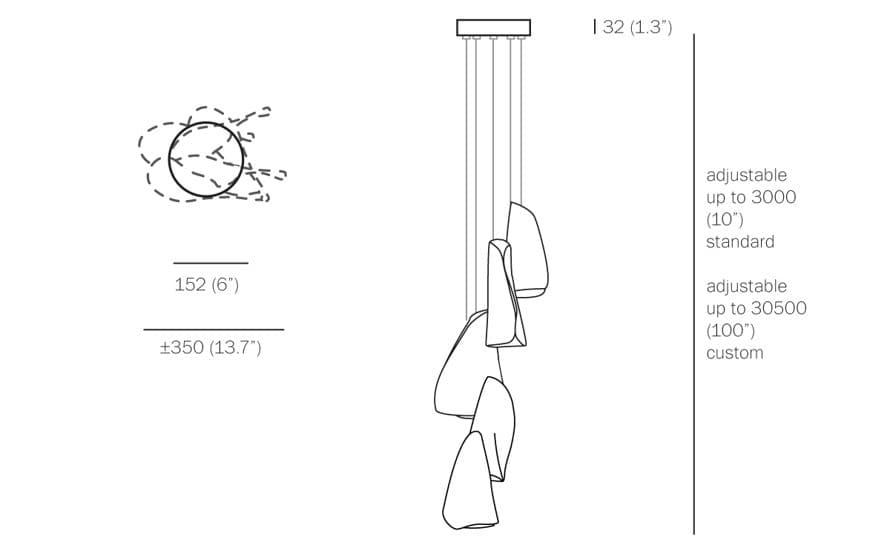 bocci 21.5 Random five pendant chandelier – thumbnail image #5