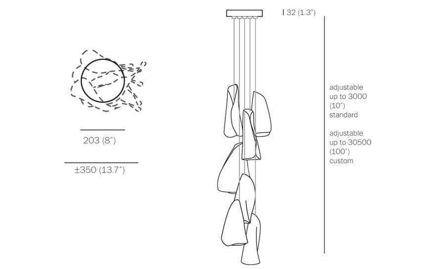 bocci 21.7 Random seven pendant chandelier – thumbnail image #5