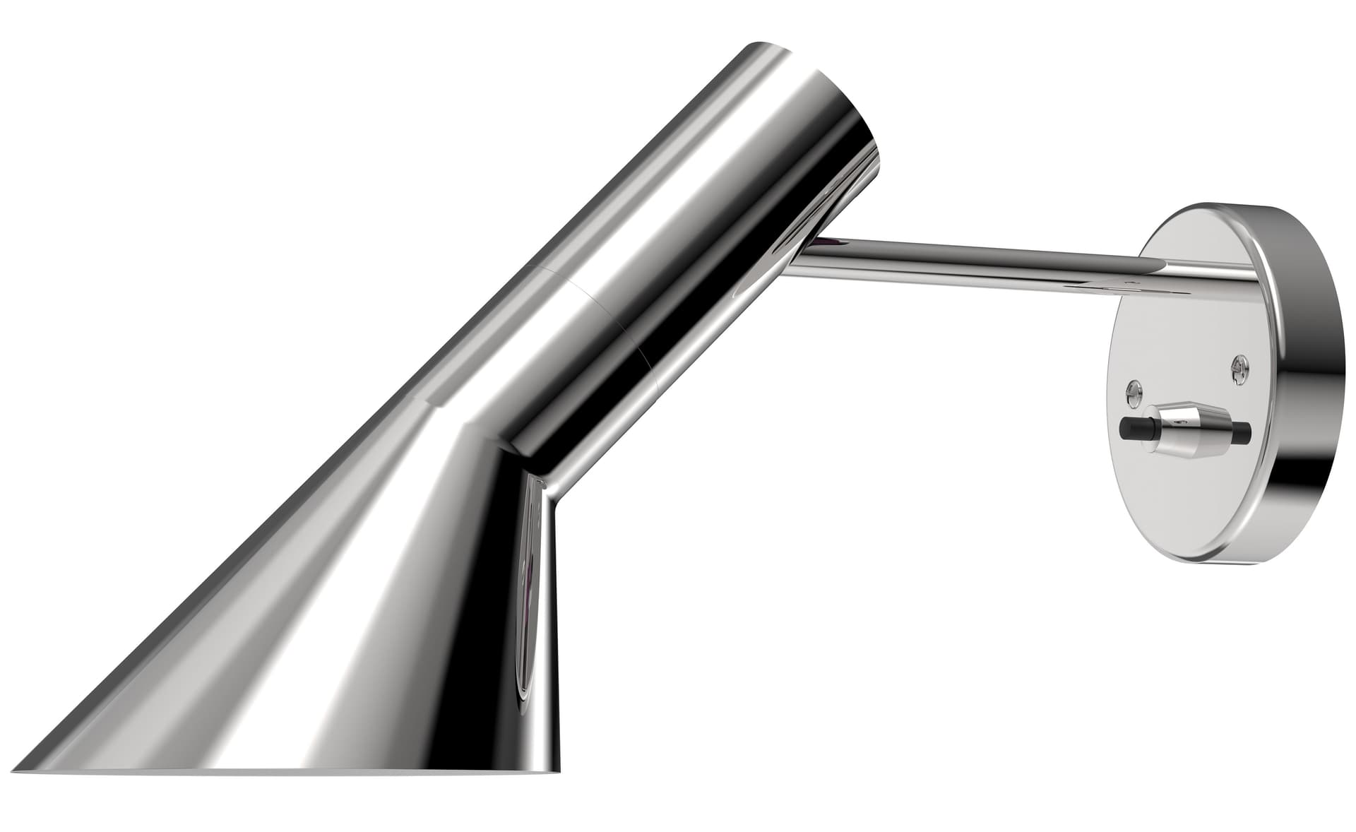 arne jacobsen wall lamp / stainless steel polished