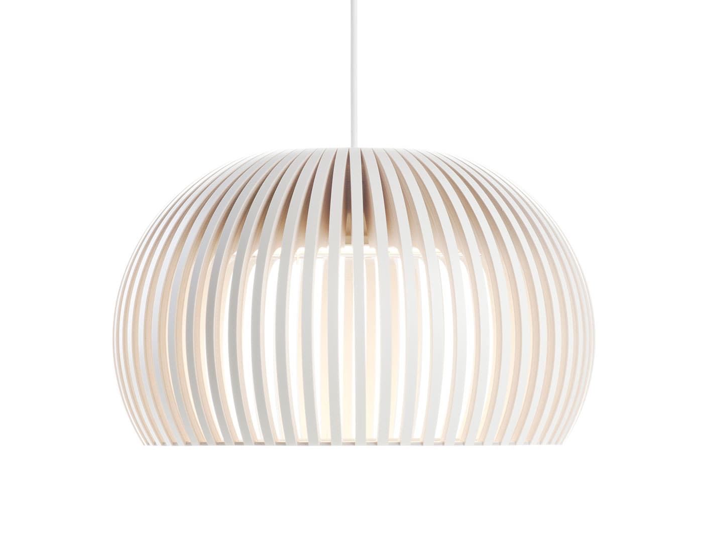Atto 5000 Pendant Lamp / white laminated / white cable