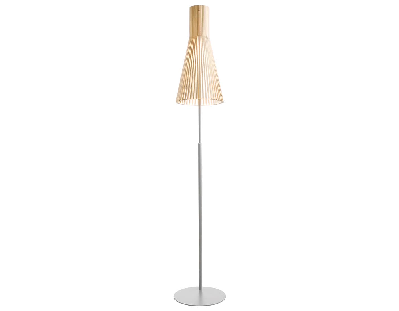 Secto 4210 Floor Lamp / natural birch / grey base