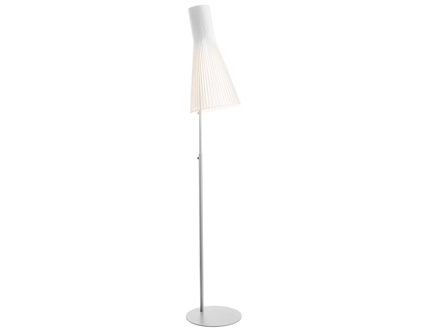 Secto 4210 Floor Lamp / white laminated / grey base