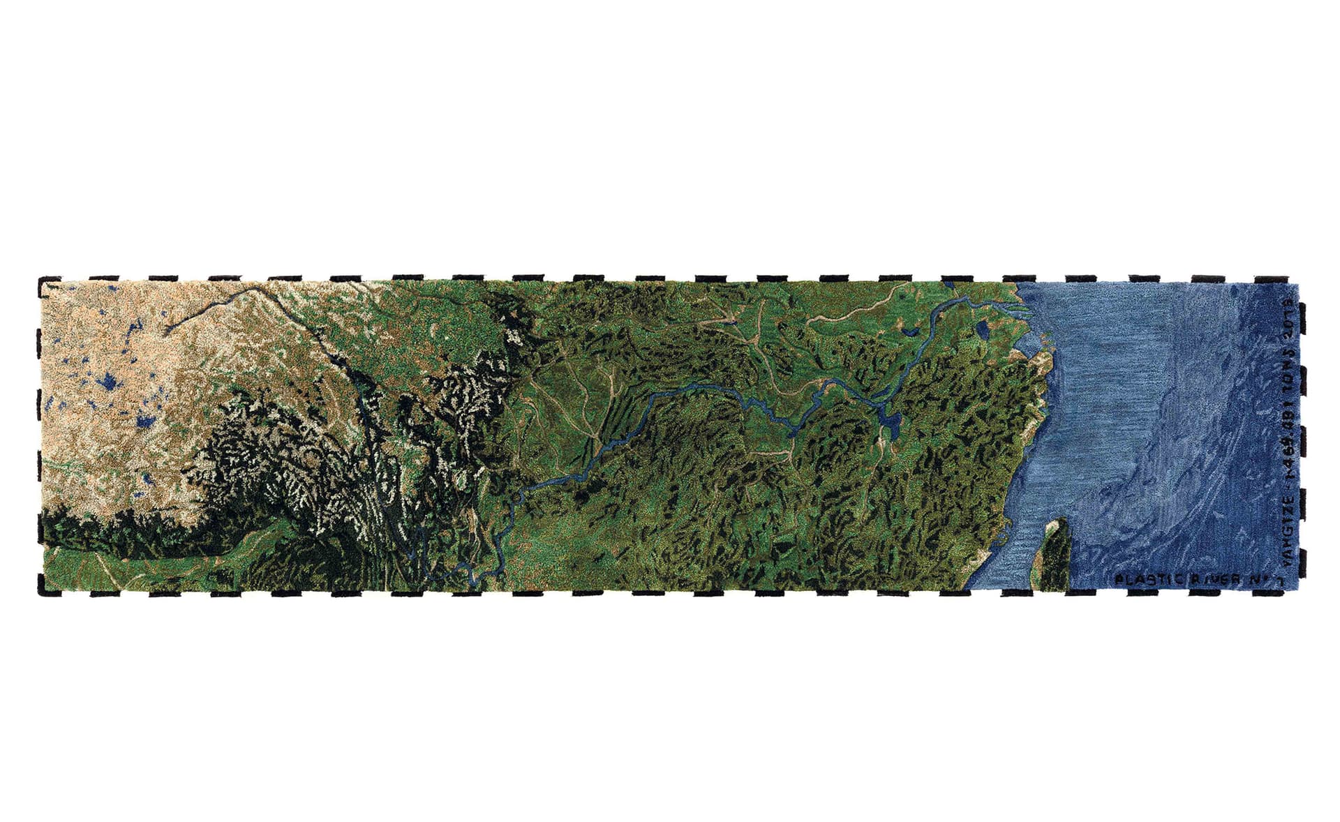 Plastic Rivers Rug / 3'4" x 13'2" - Yangtze
