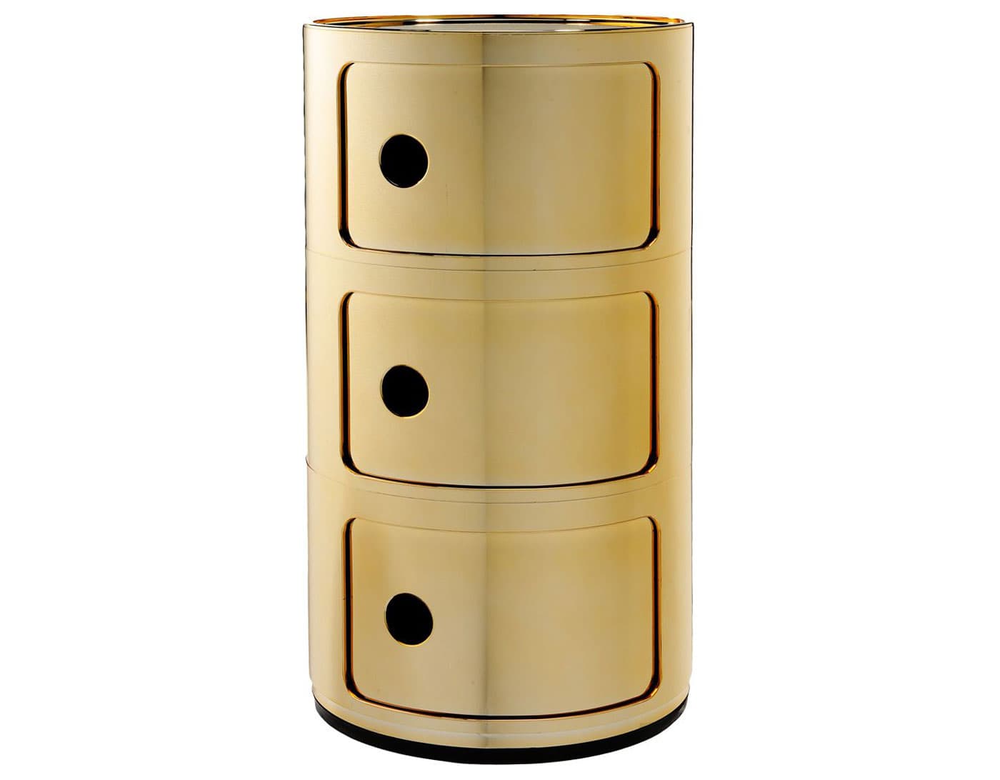 Componibili Metallic / three unit / gold