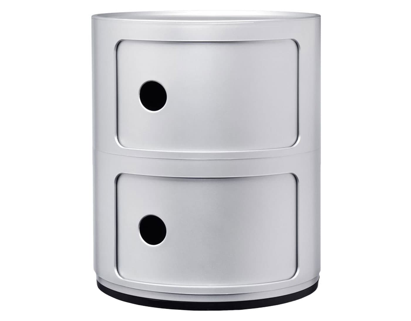 componibili two level storage module / matte silver
