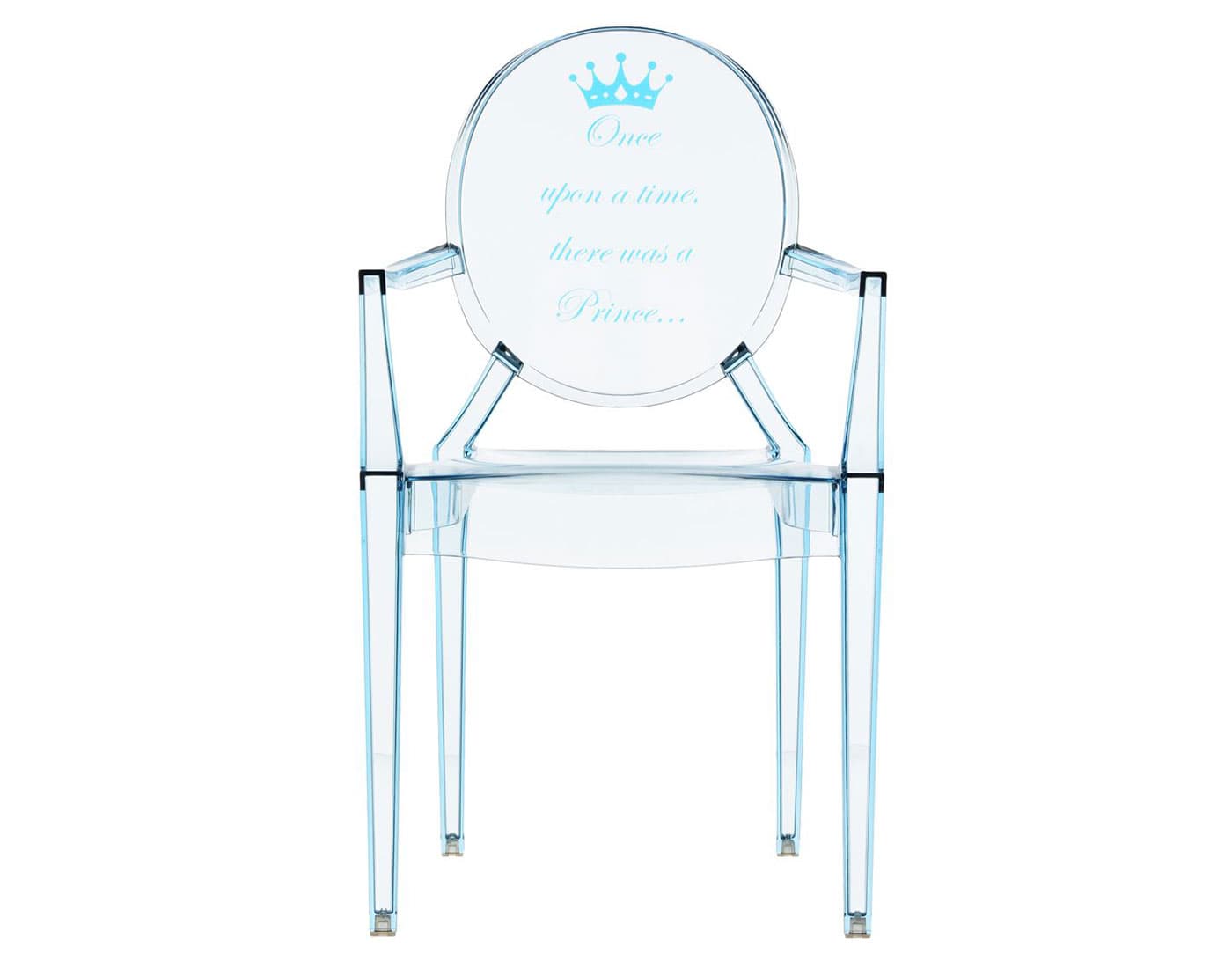 lou lou ghost child's chair / prince - transparent light blue