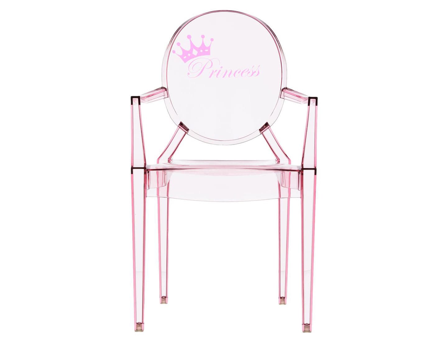 lou lou ghost child's chair / princess - transparent pink
