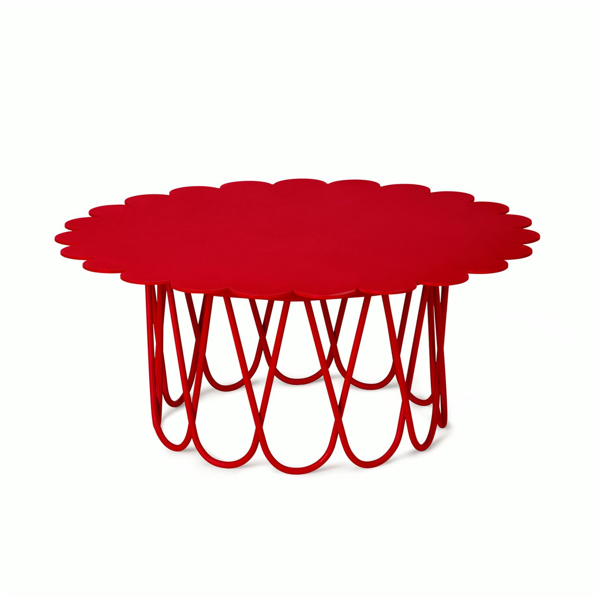 Girard Flower Table / small / vivid red