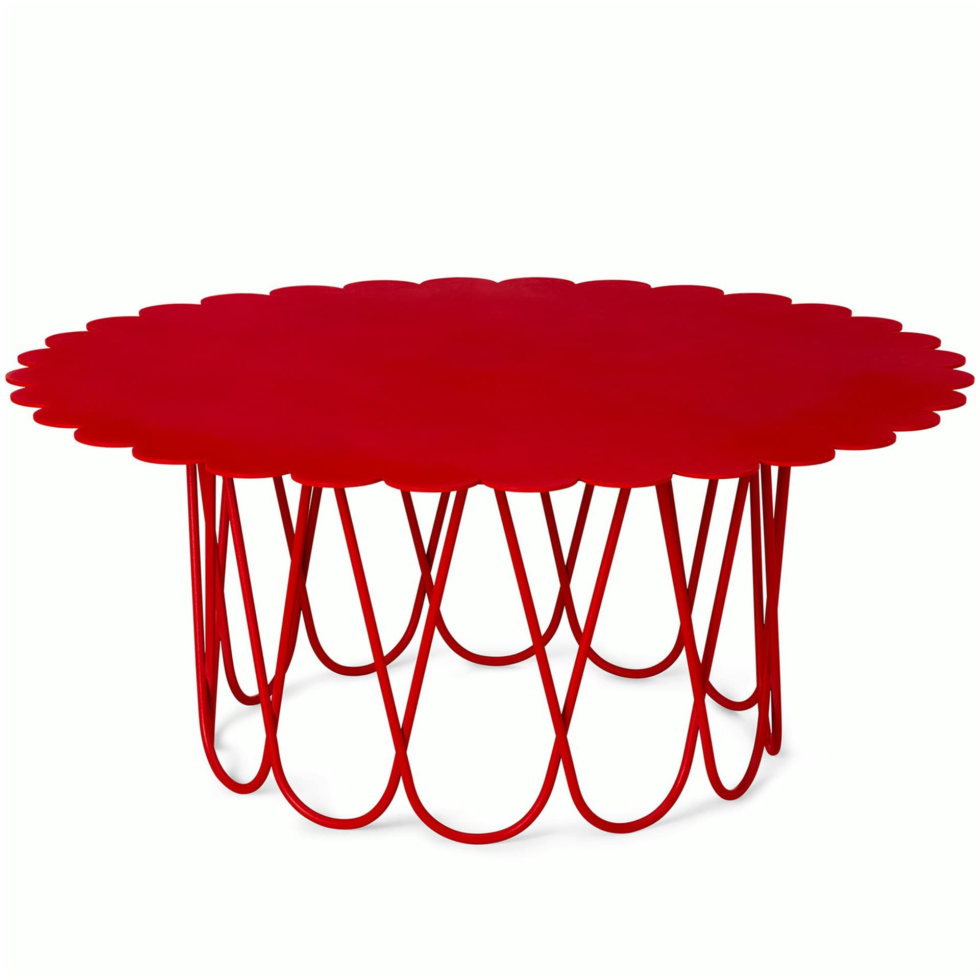 Girard Flower Table / large / vivid red