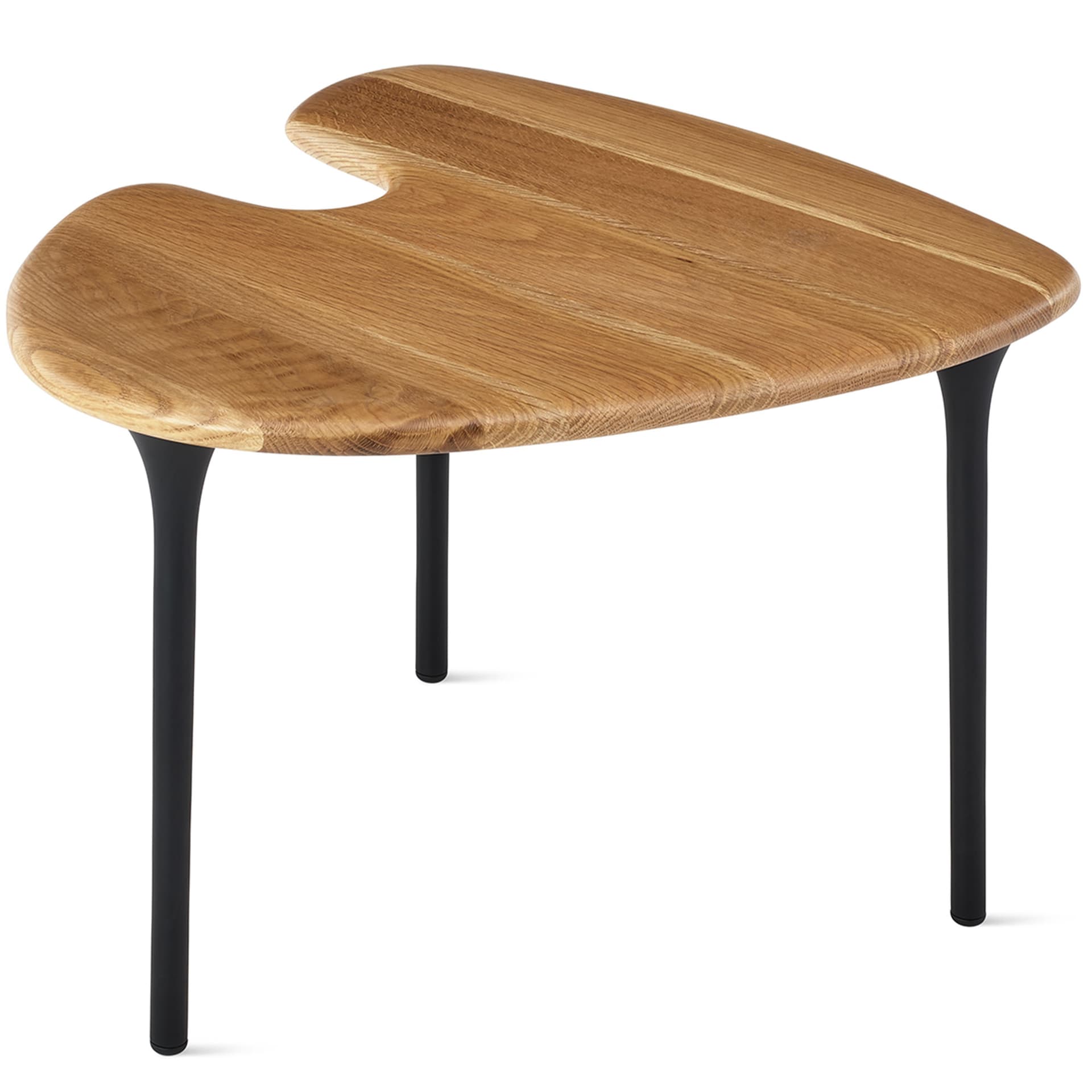 Cyclade Mid Table / white oak top / onyx legs