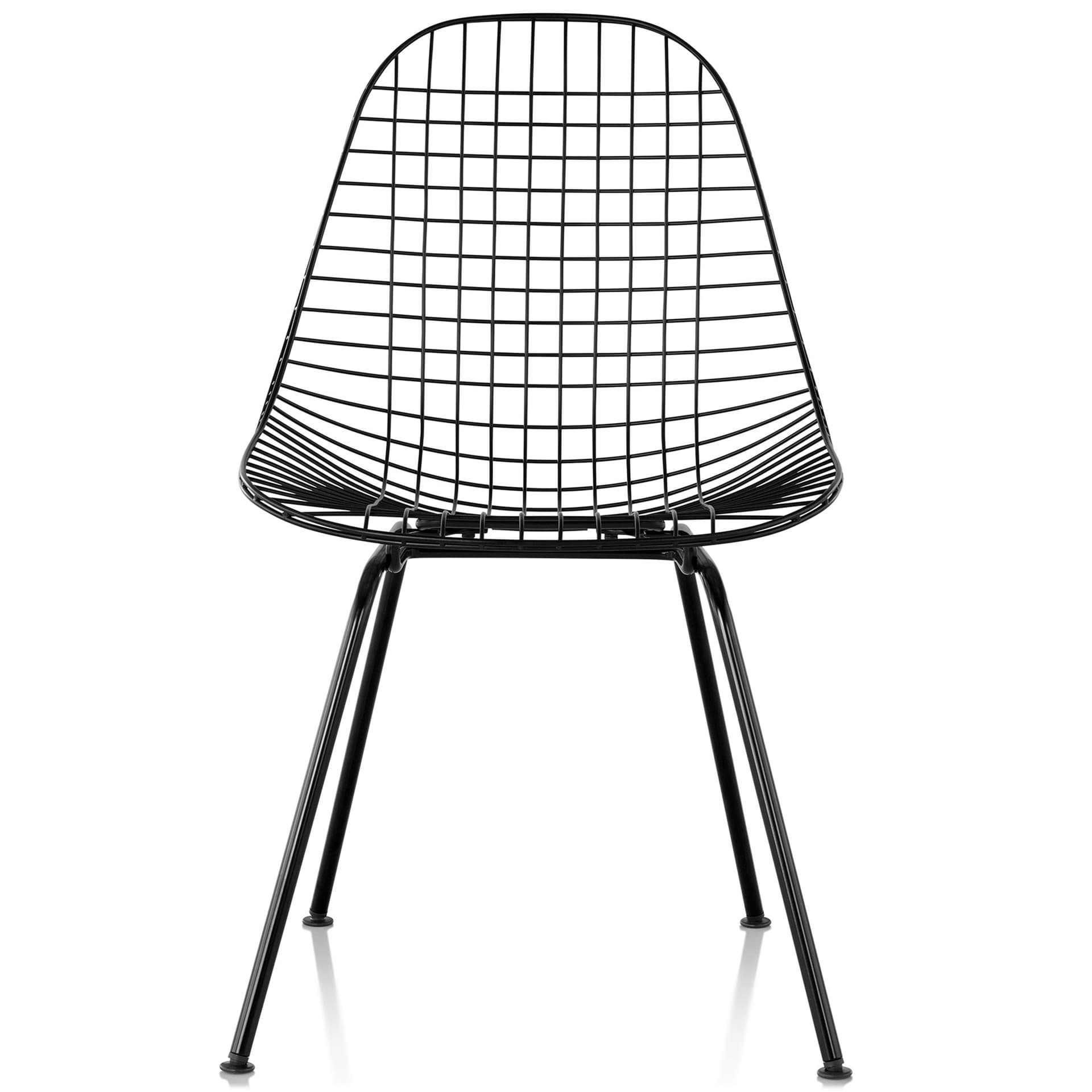 eames outdoor wire chair with 4 leg base / black powder-coat