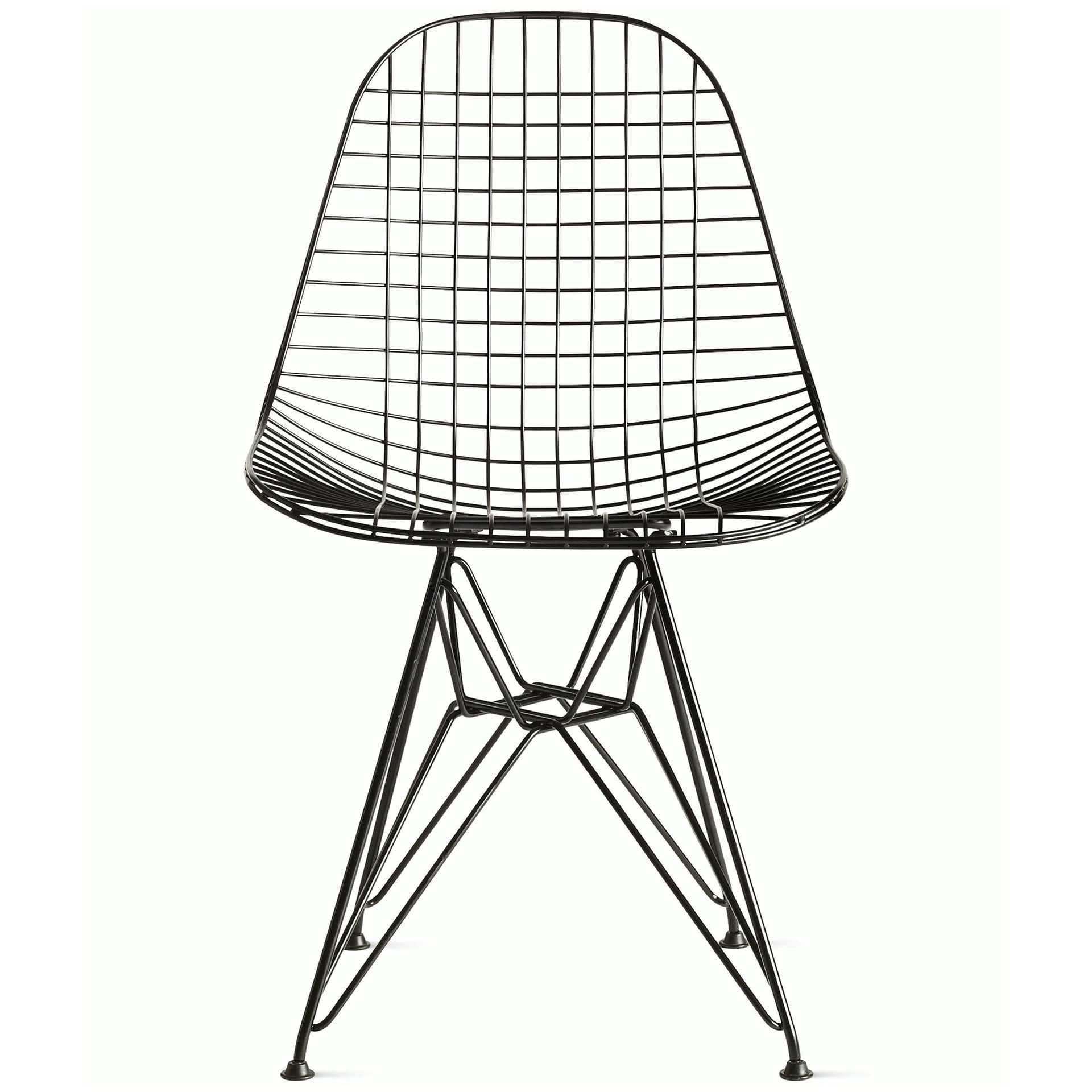 eames outdoor wire chair with wire base / black powder-coat