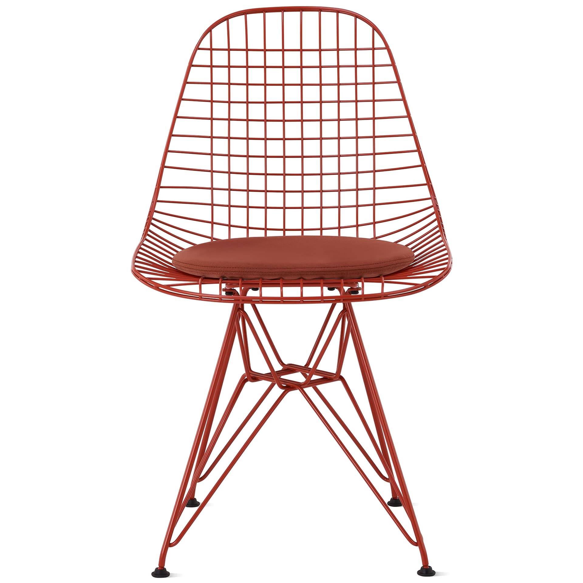 eames wire chair, herman miller x hay / iron red finish / with seat pad