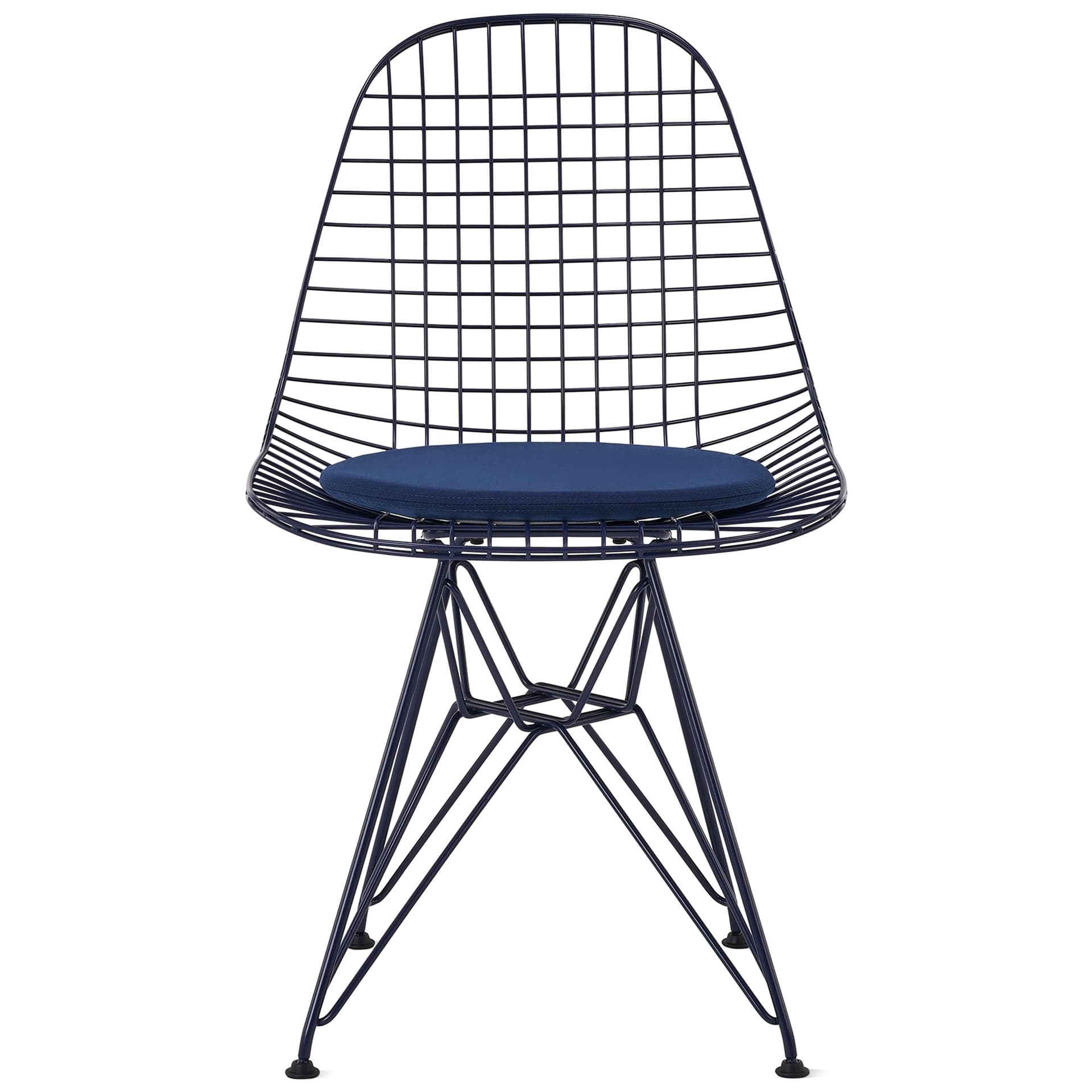 eames wire chair, herman miller x hay / black blue finish / with seat pad