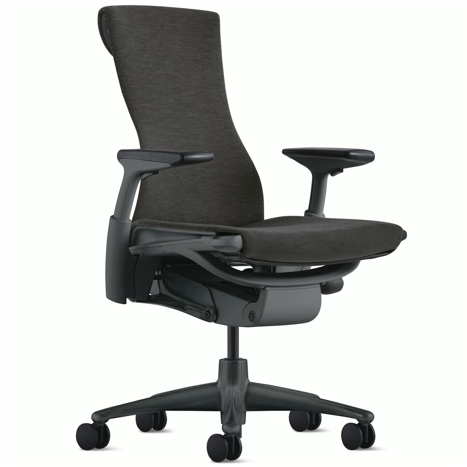 Embody task chair by Herman Miller / graphite base / graphite frame / medley cinder fabric