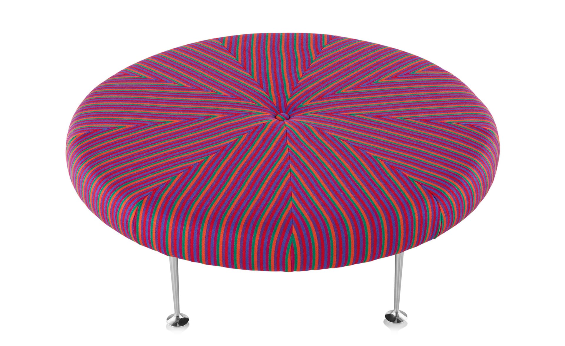 alexander girard color wheel ottoman / multicolored bright
