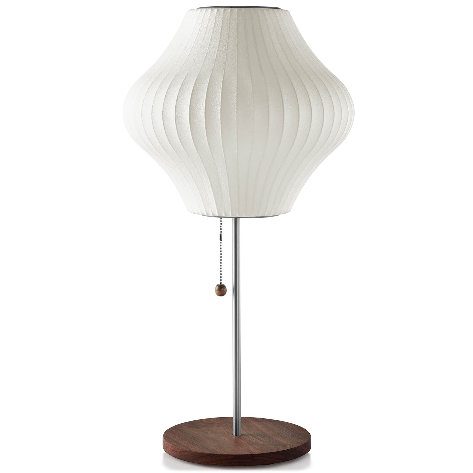 nelson lotus table lamp pear / walnut base
