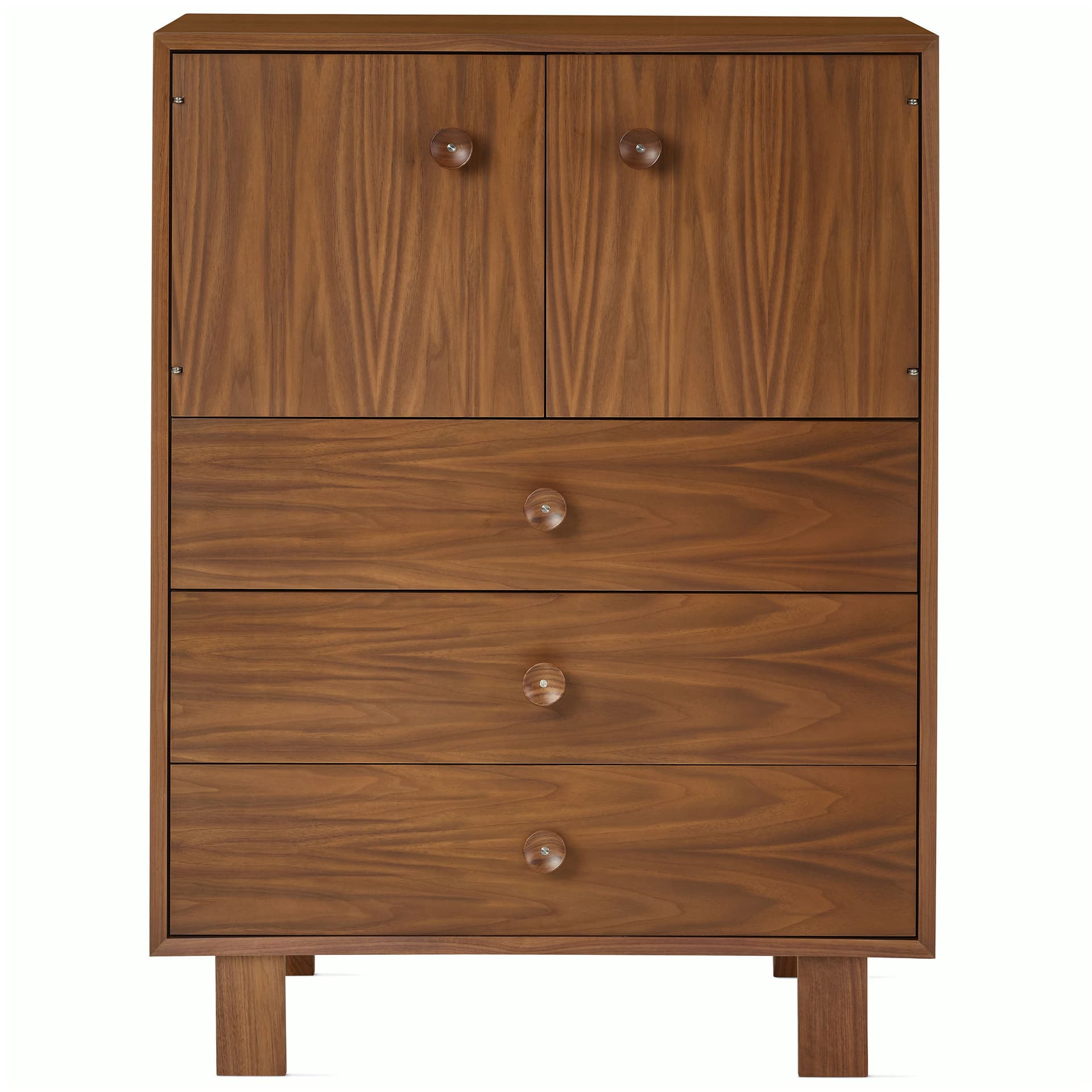 Nelson Basic Cabinet Series Console / standard legs / wood cupcake pulls / walnut finish