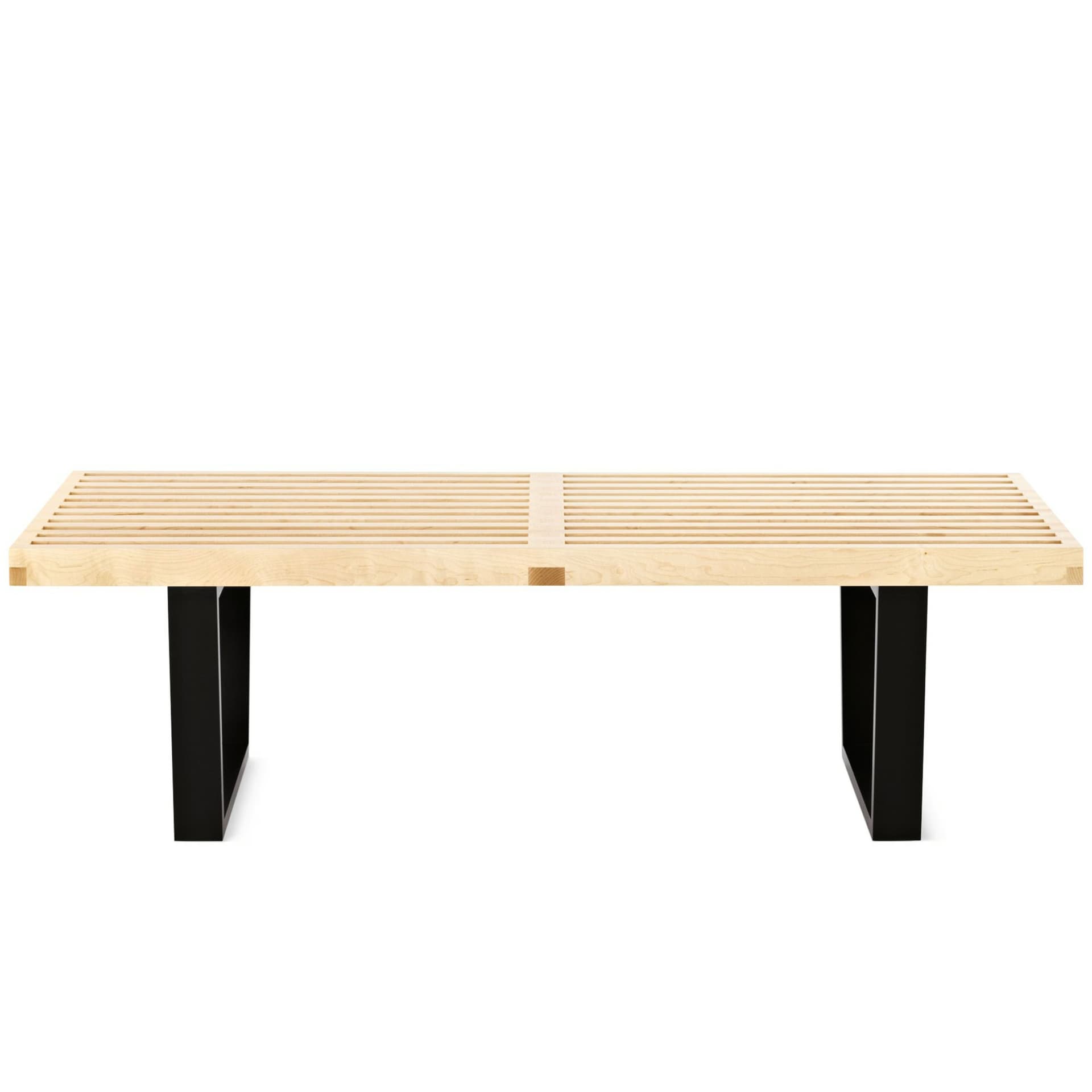 george nelson platform bench with wood base / 48" / natural maple slats