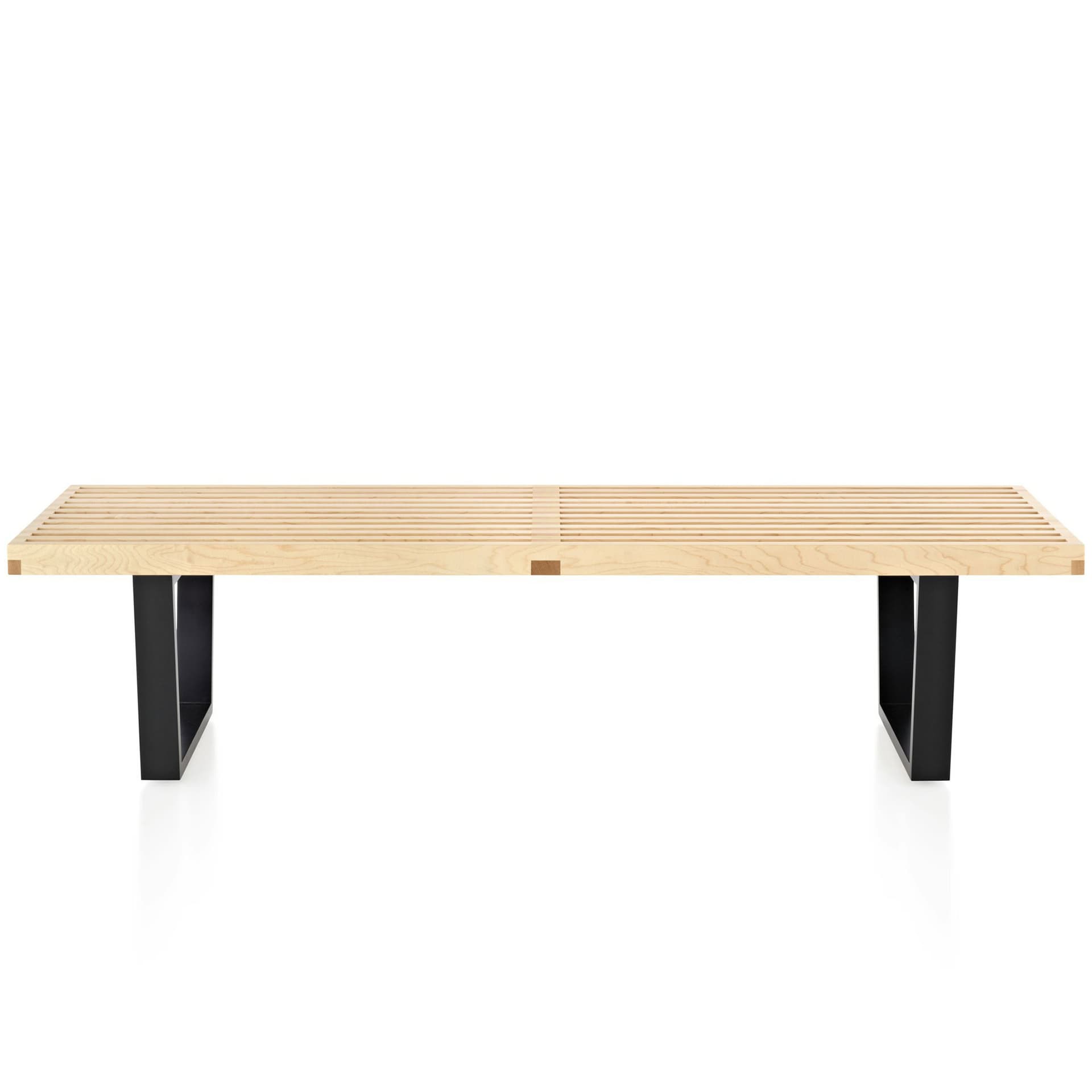 george nelson platform bench with wood base / 60" / natural maple slats