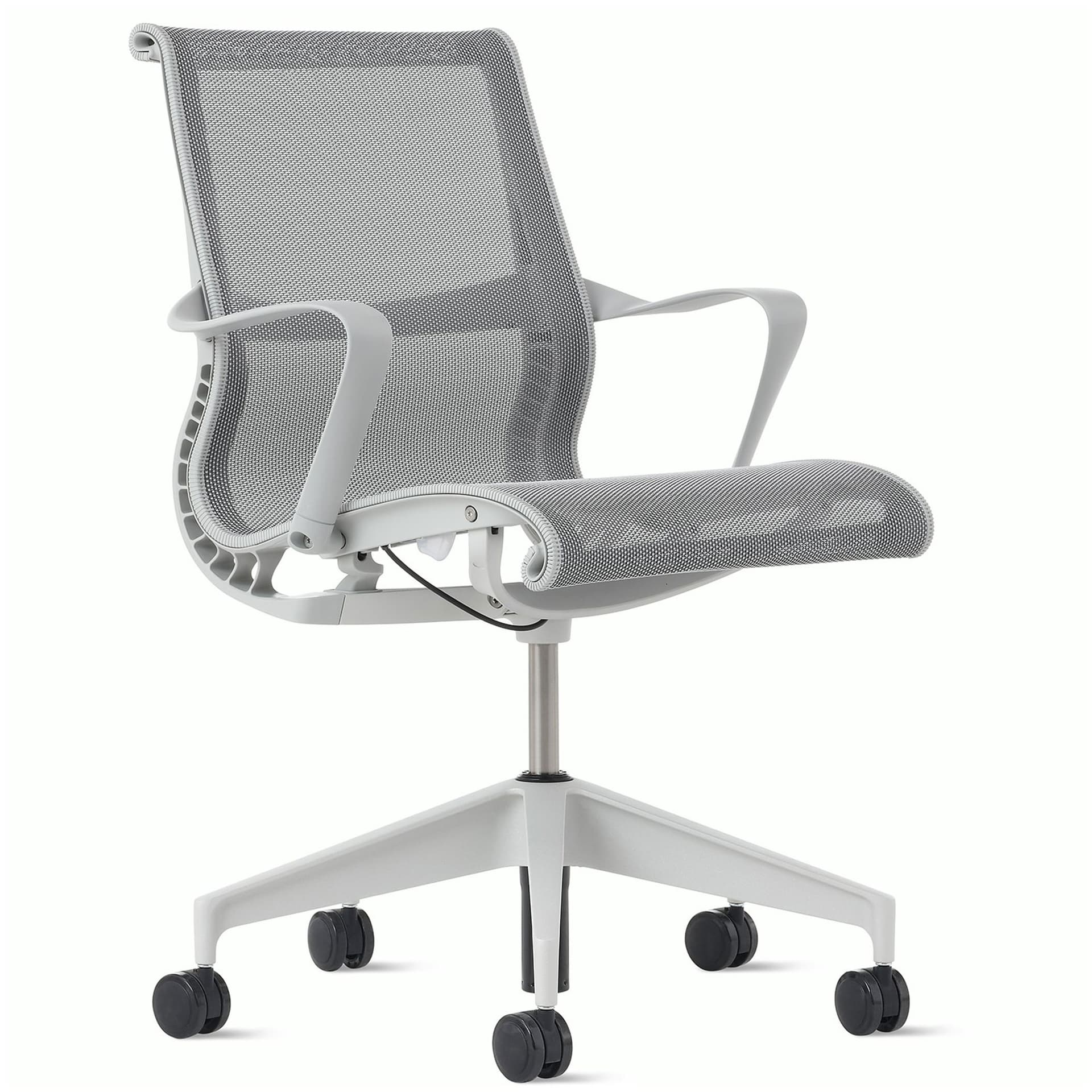 setu chair by Herman Miller / mineral intercept mesh / mineral frame / silver-alloy base