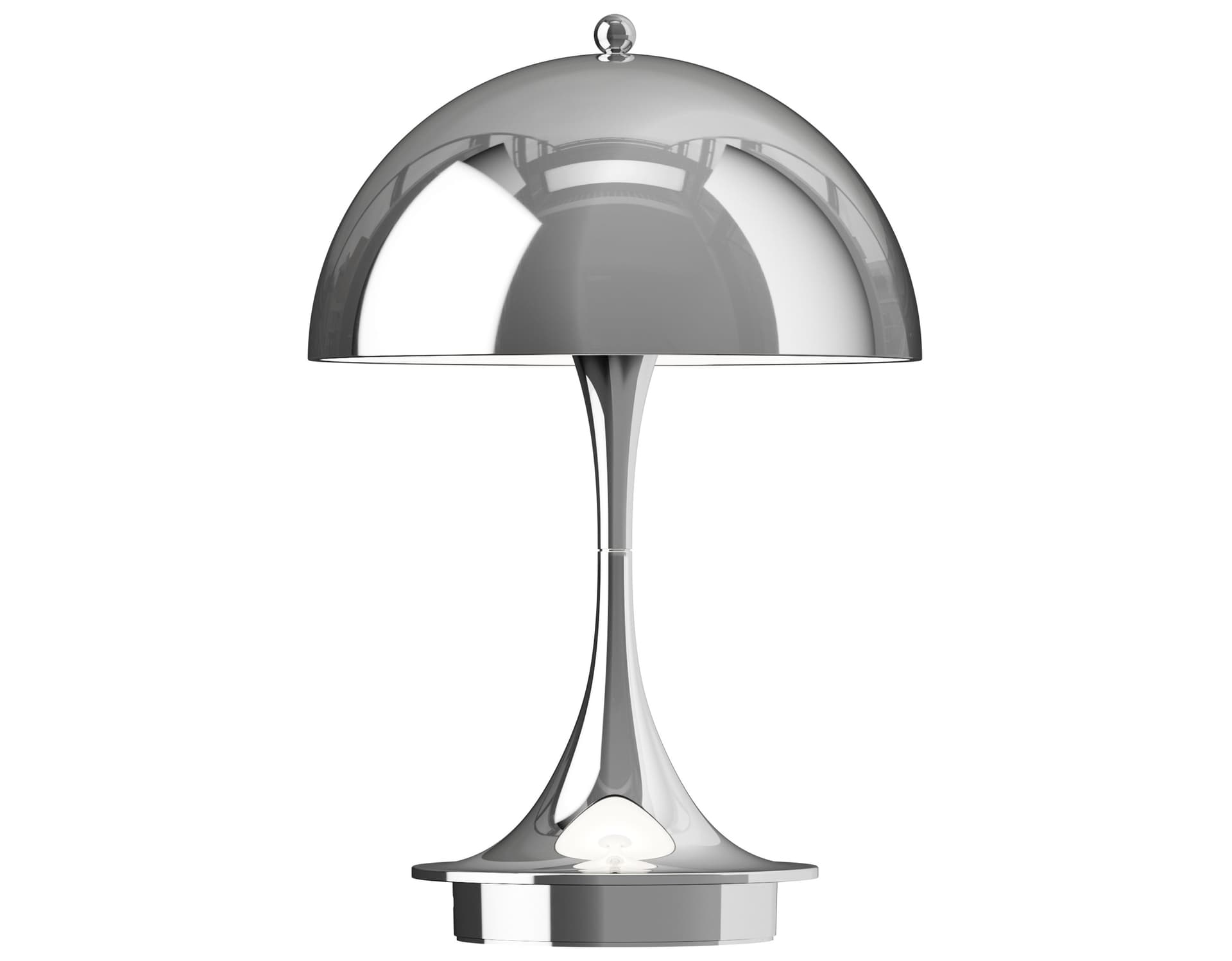 Panthella 160 Portable Table Lamp / high lustre chrome