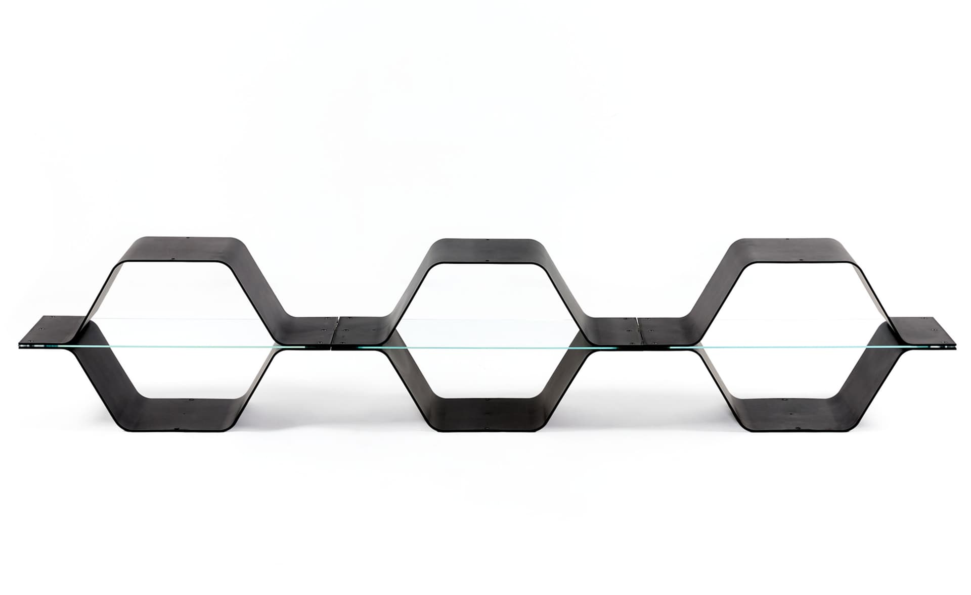 Honeycomb Modular Shelving / configuration C - black