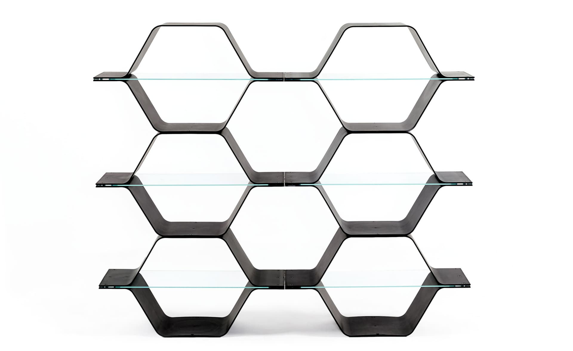 Honeycomb Modular Shelving / configuration D - black