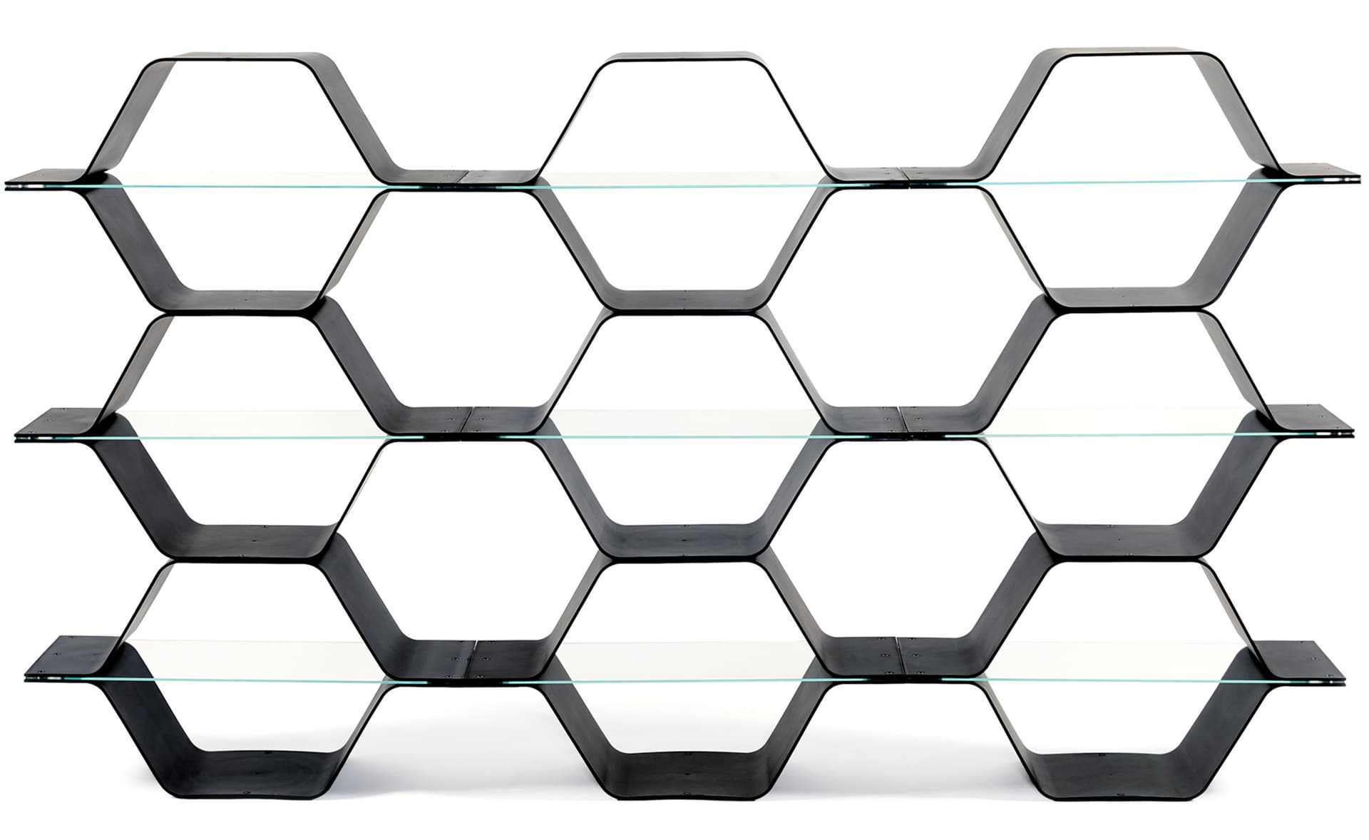 Honeycomb Modular Shelving / configuration F - black