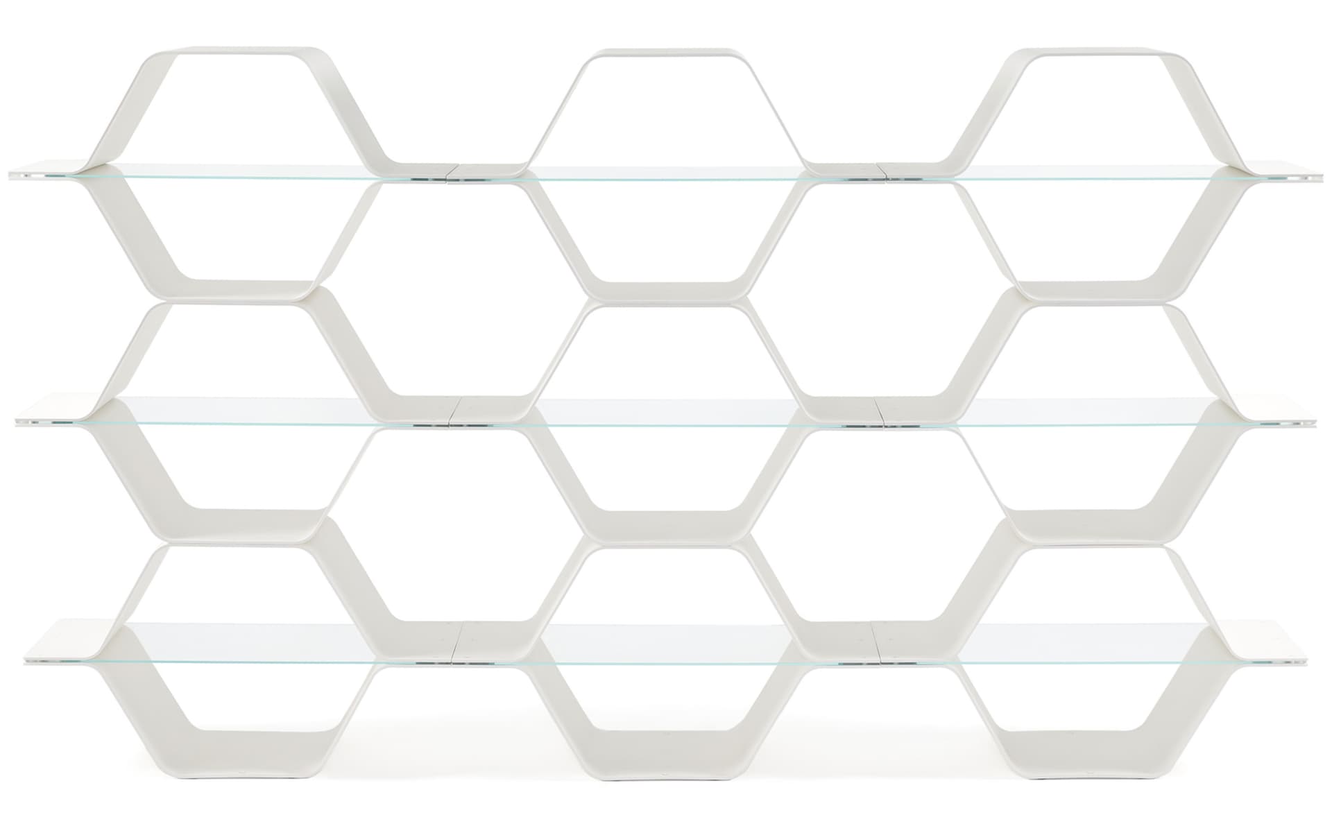 Honeycomb Modular Shelving / configuration F - white