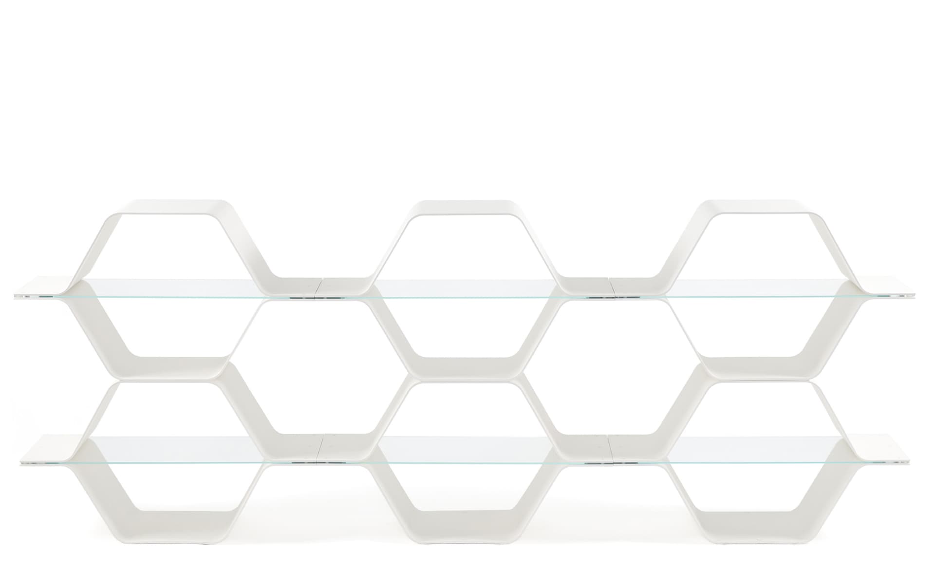Honeycomb Modular Shelving / configuration E - white