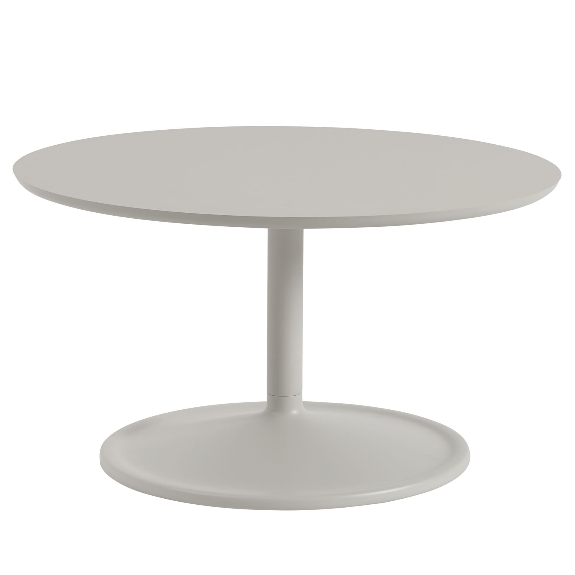 Soft Coffee Table / 29.5" diameter x 16.5" h - grey linoleum / grey