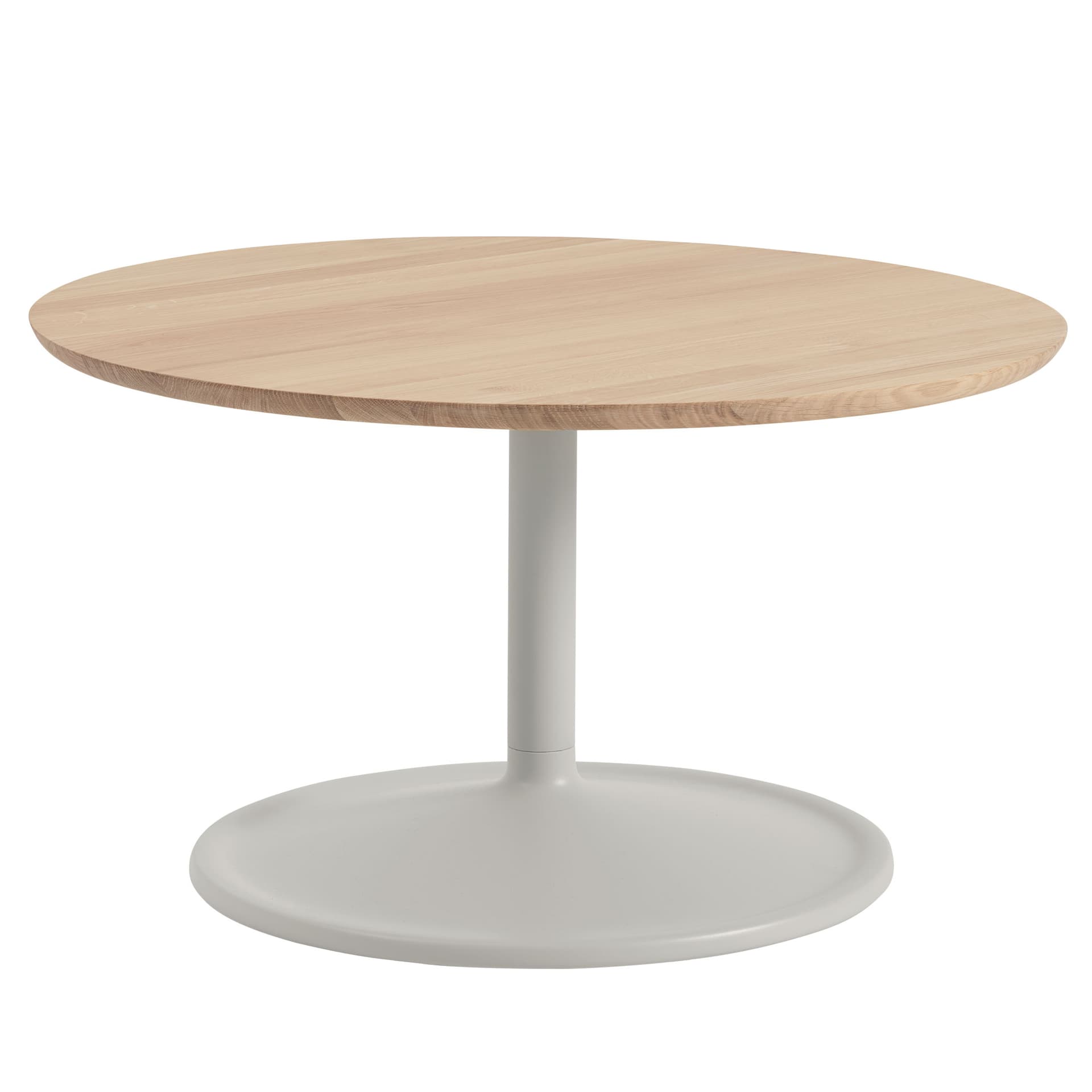Soft Coffee Table / 29.5" diameter x 16.5" h - oak / grey