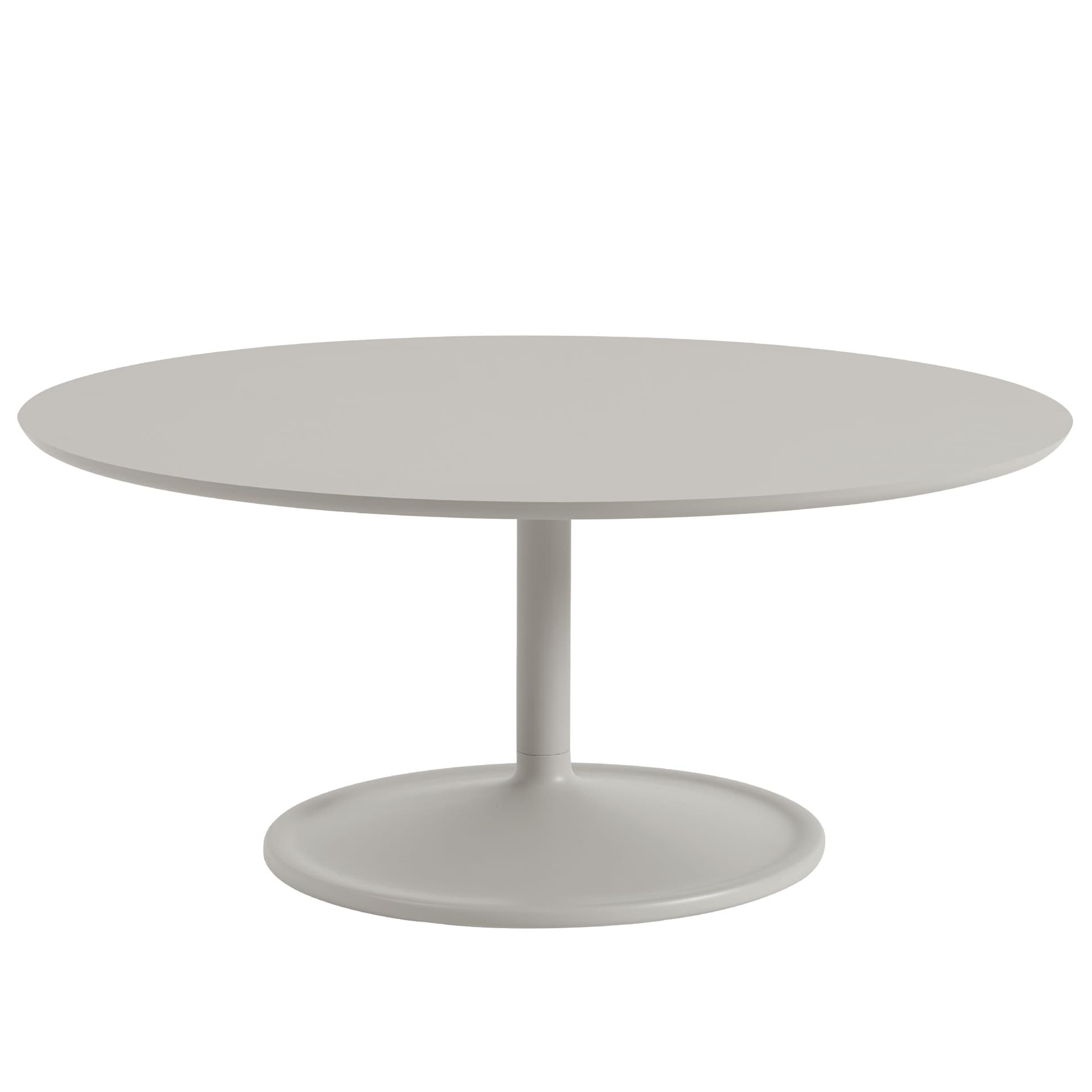 Soft Coffee Table / 37.4" diameter x 16.5" h - grey linoleum / grey