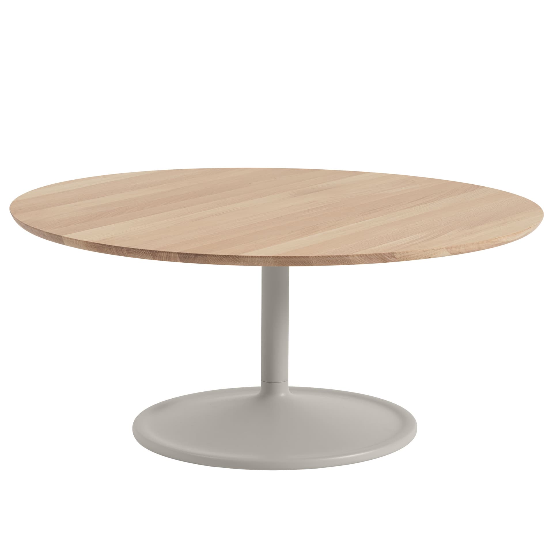 Soft Coffee Table / 37.4" diameter x 16.5" h - oak / grey