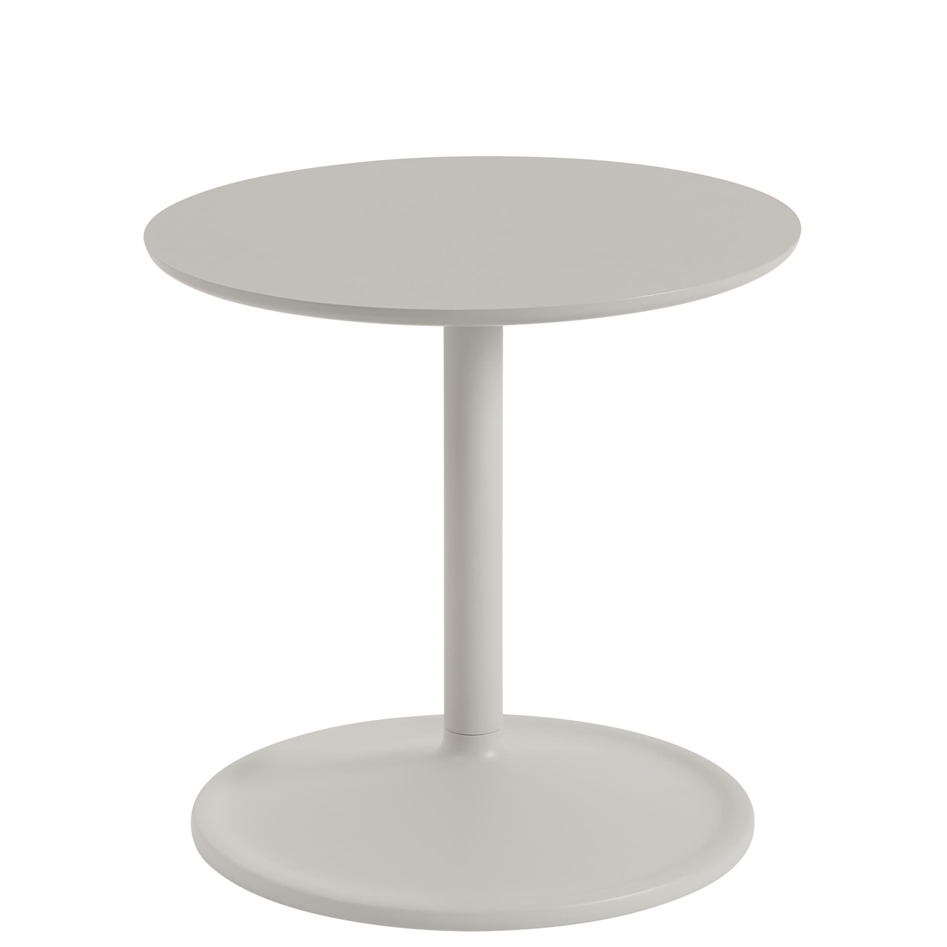 Soft Side Table / 16.1" diameter x 15.7" h - grey linoleum / grey