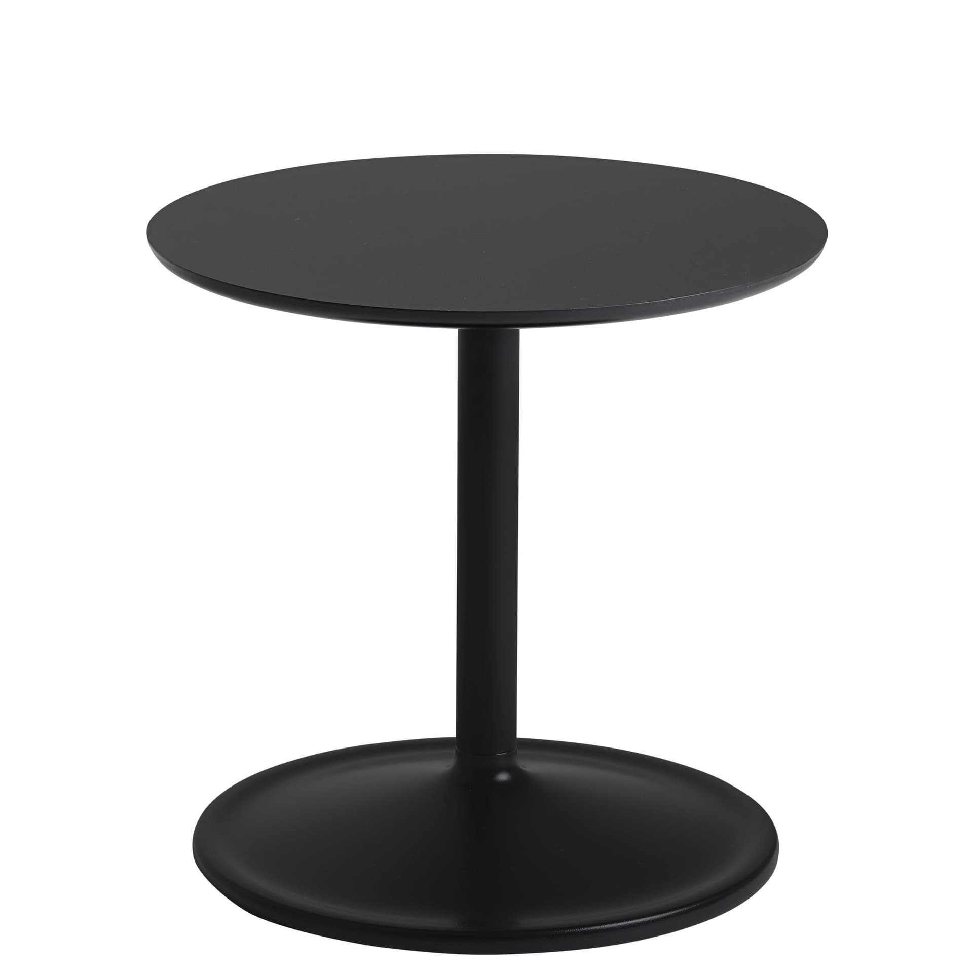 Soft Side Table / 16.1" diameter x 15.7" h - black nanolaminate / black
