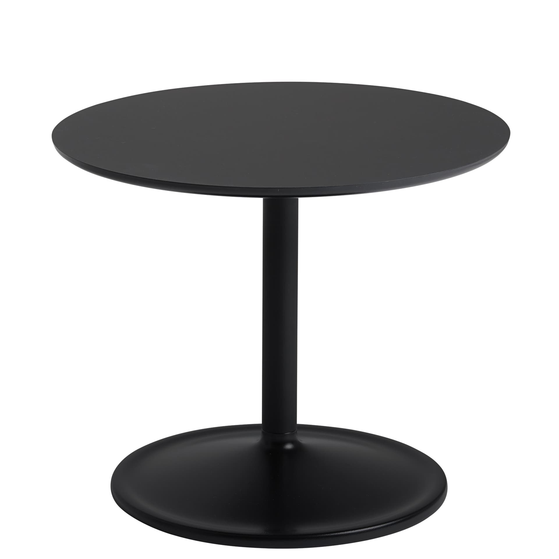 Soft Side Table / 18.9" diameter x 15.7" h - black nanolaminate / black