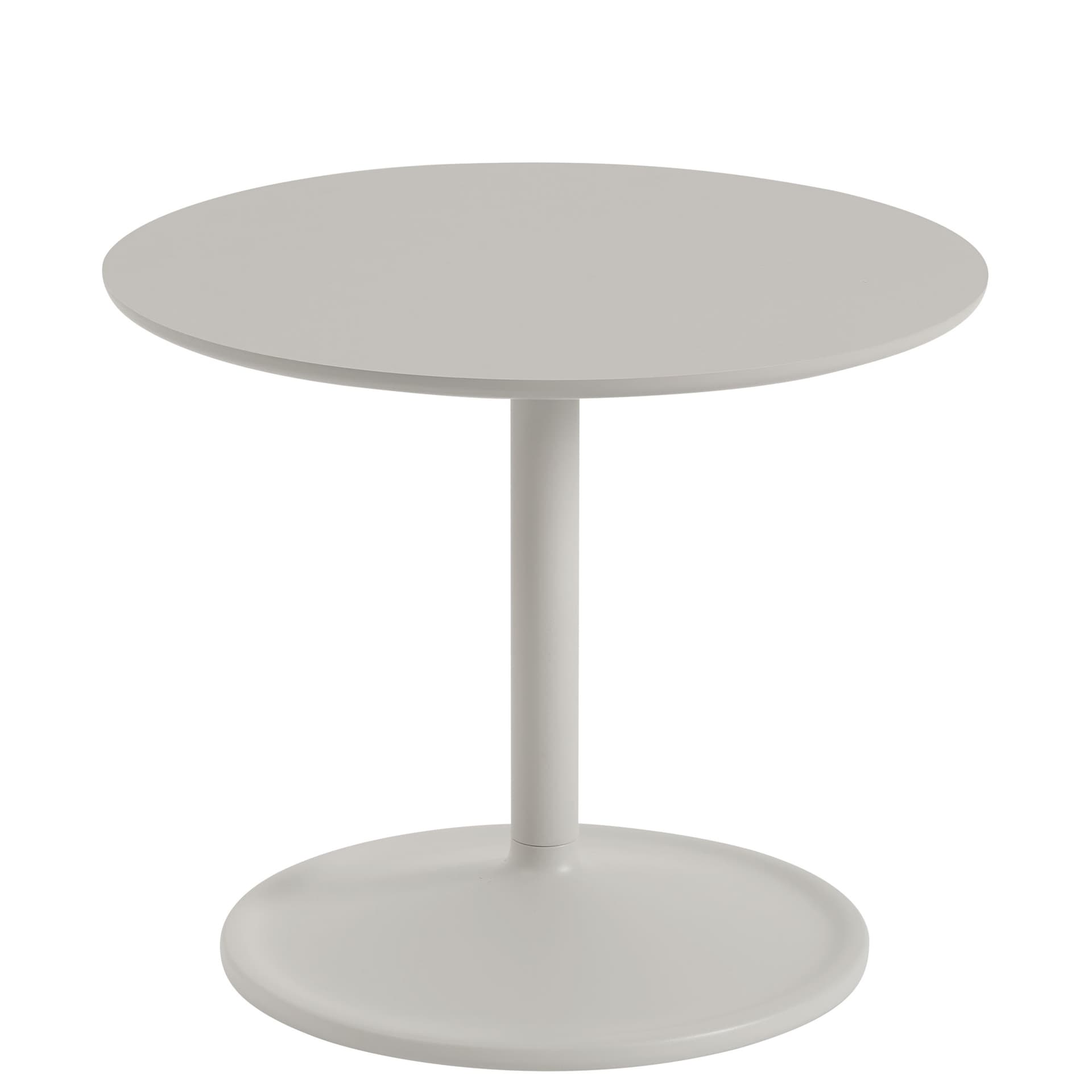 Soft Side Table / 18.9" diameter x 15.7" h - grey linoleum / grey