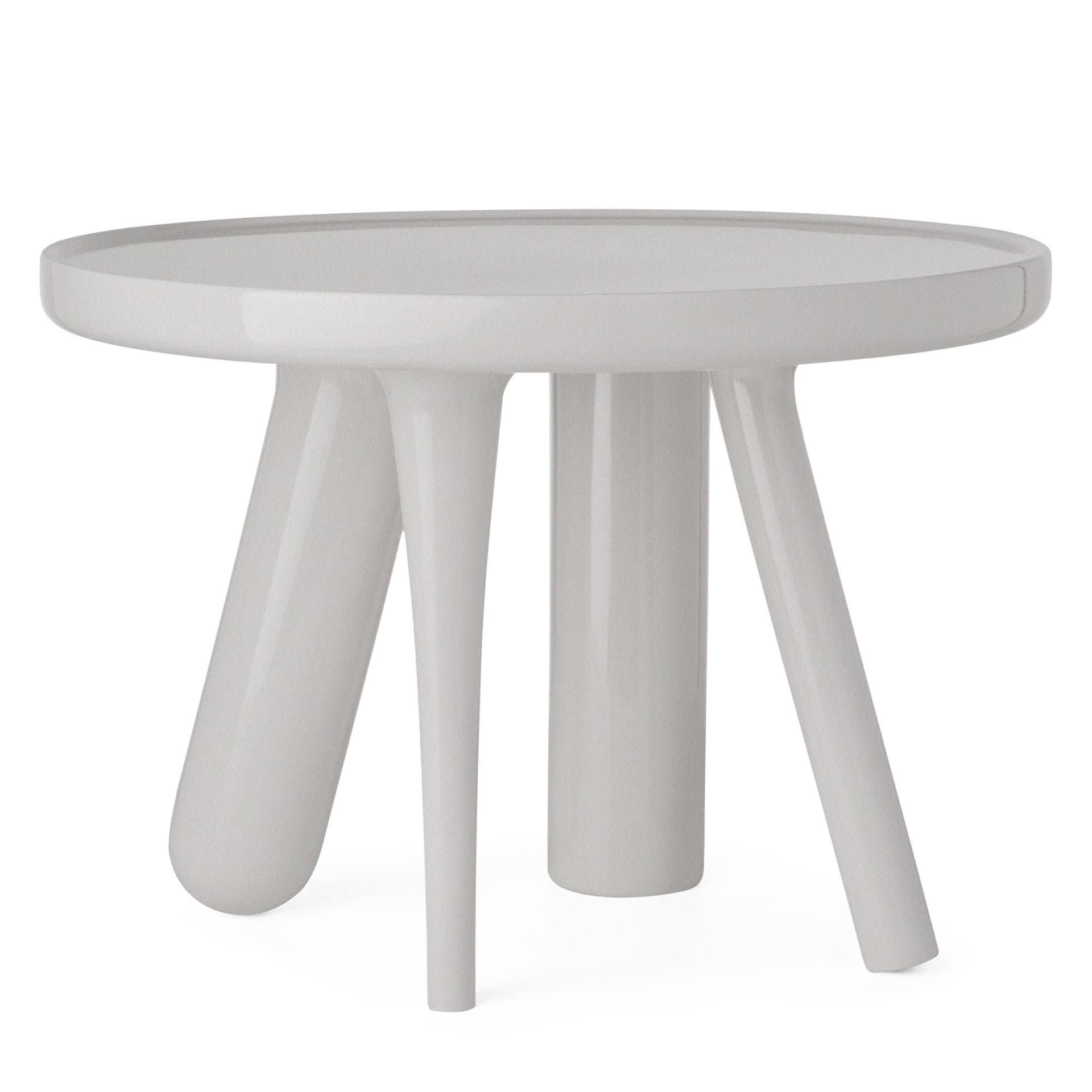 Elements 002 Side Table / silk grey (RAL 7044)