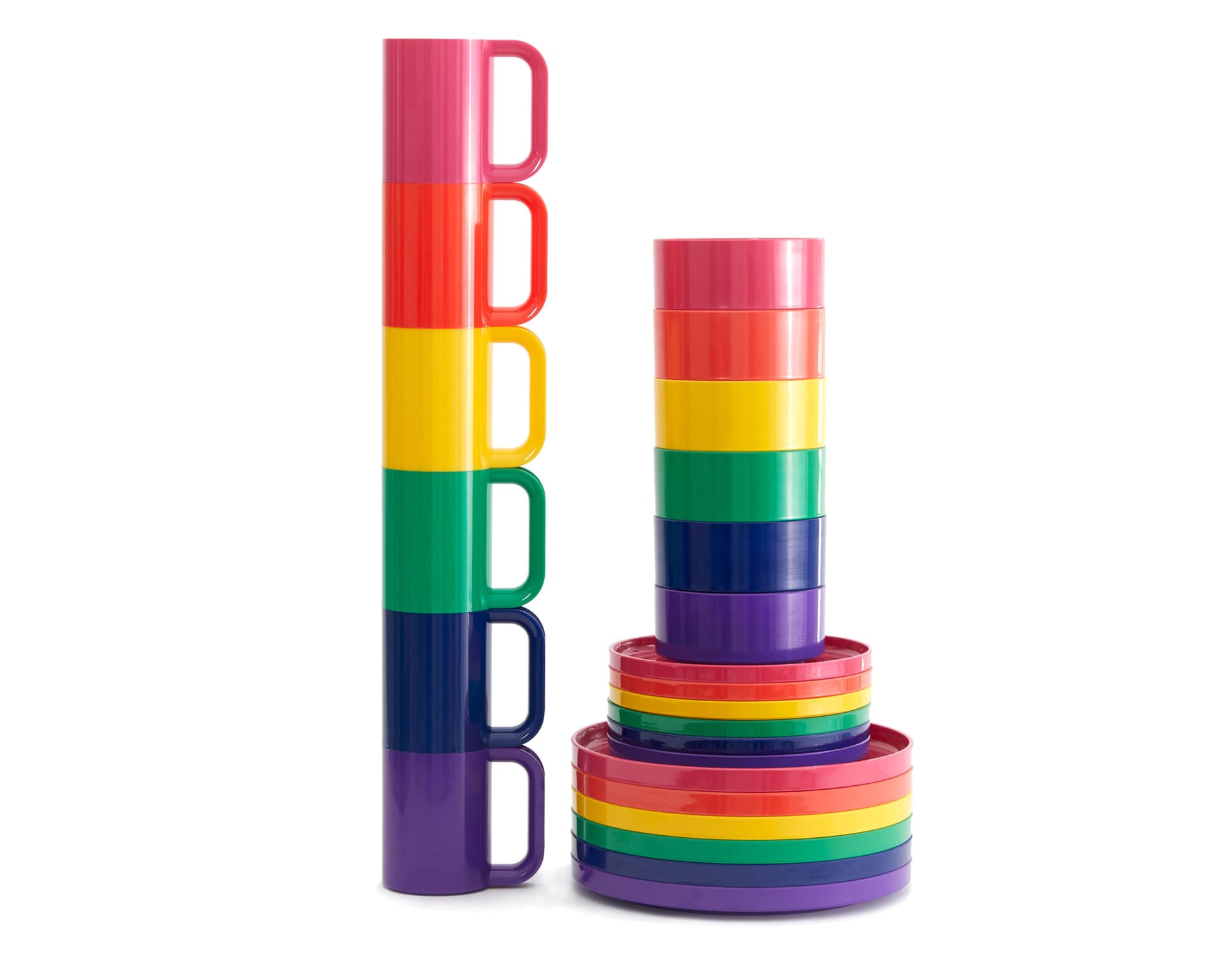 Hellerware 24 piece Dinnerware & Mug Set / rainbow