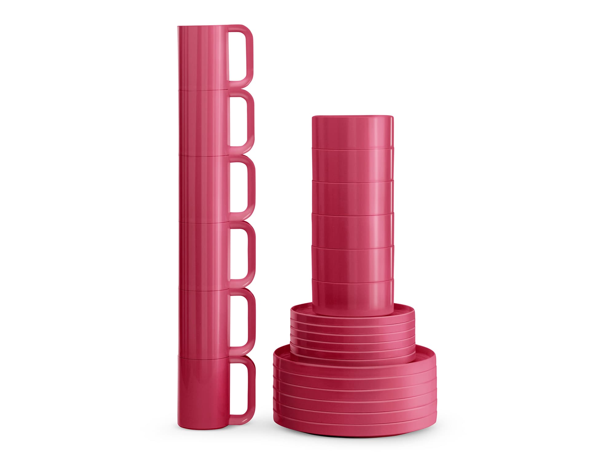Hellerware 24 piece Dinnerware & Mug Set / pink