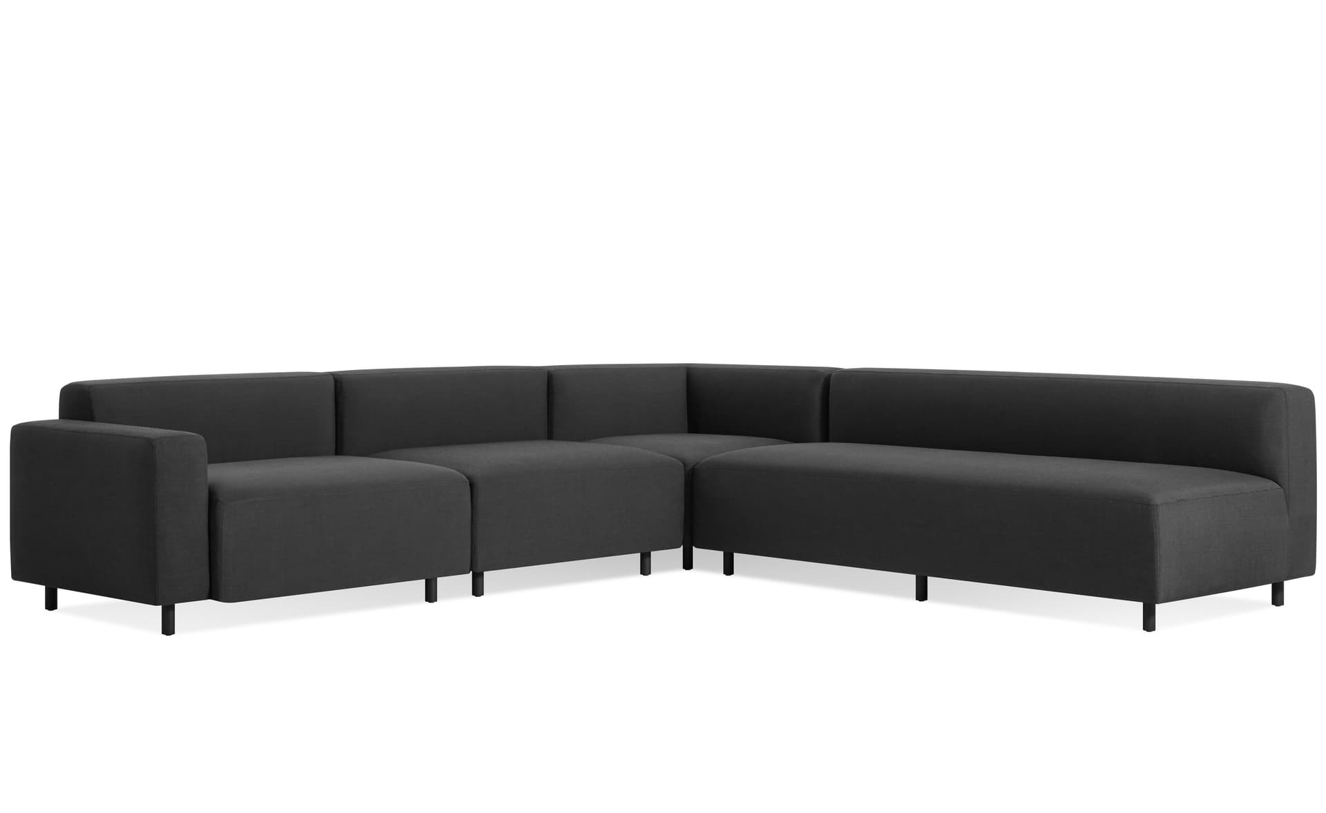 9 yard outdoor L sectional sofa / left arm / sunbrella coal