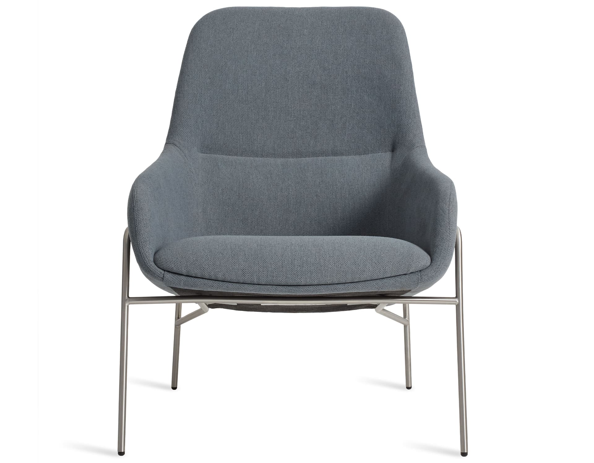 acre lounge chair / maharam mode in machine - stainless steel base